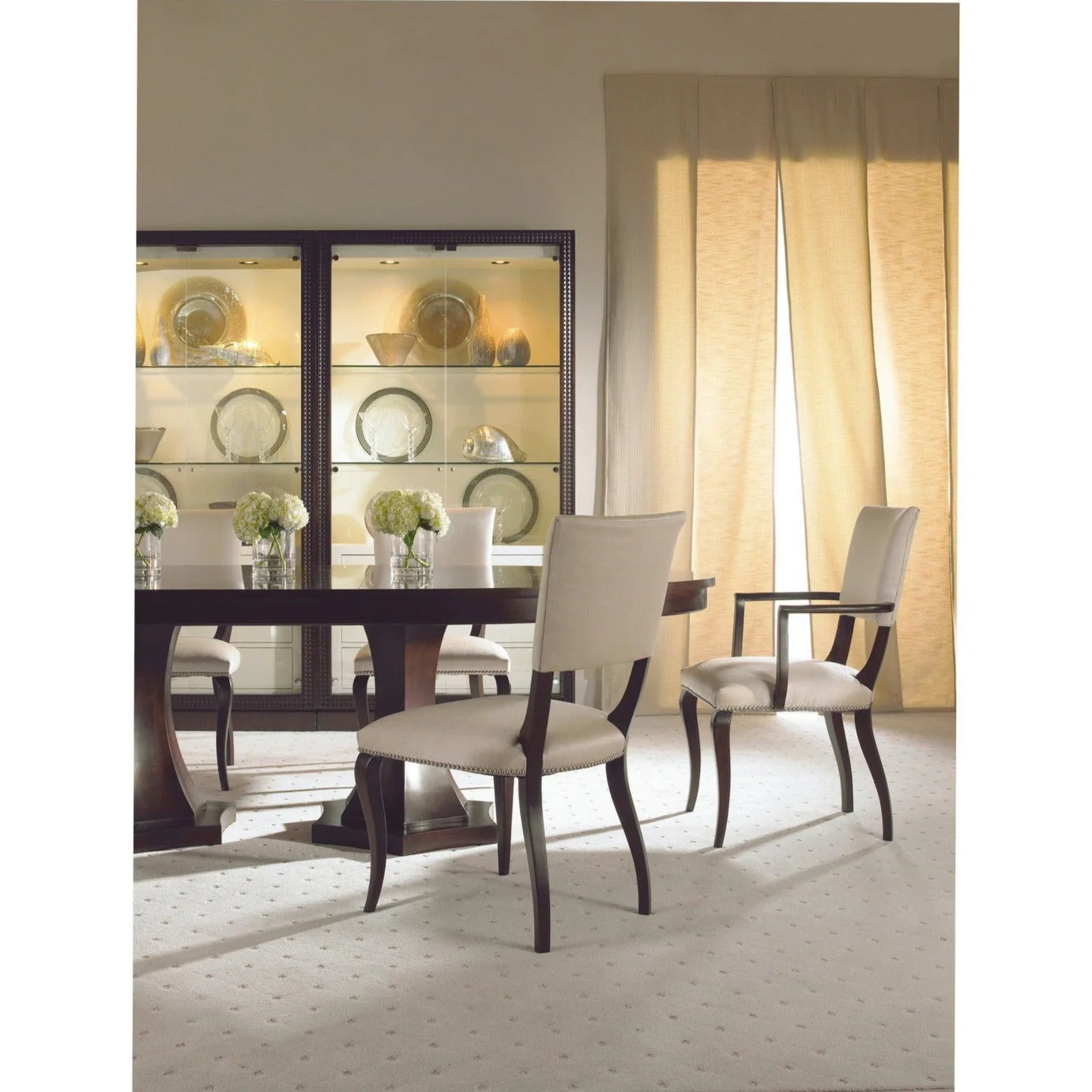 Century Furniture Double Pedestal Dining Table - Image 2