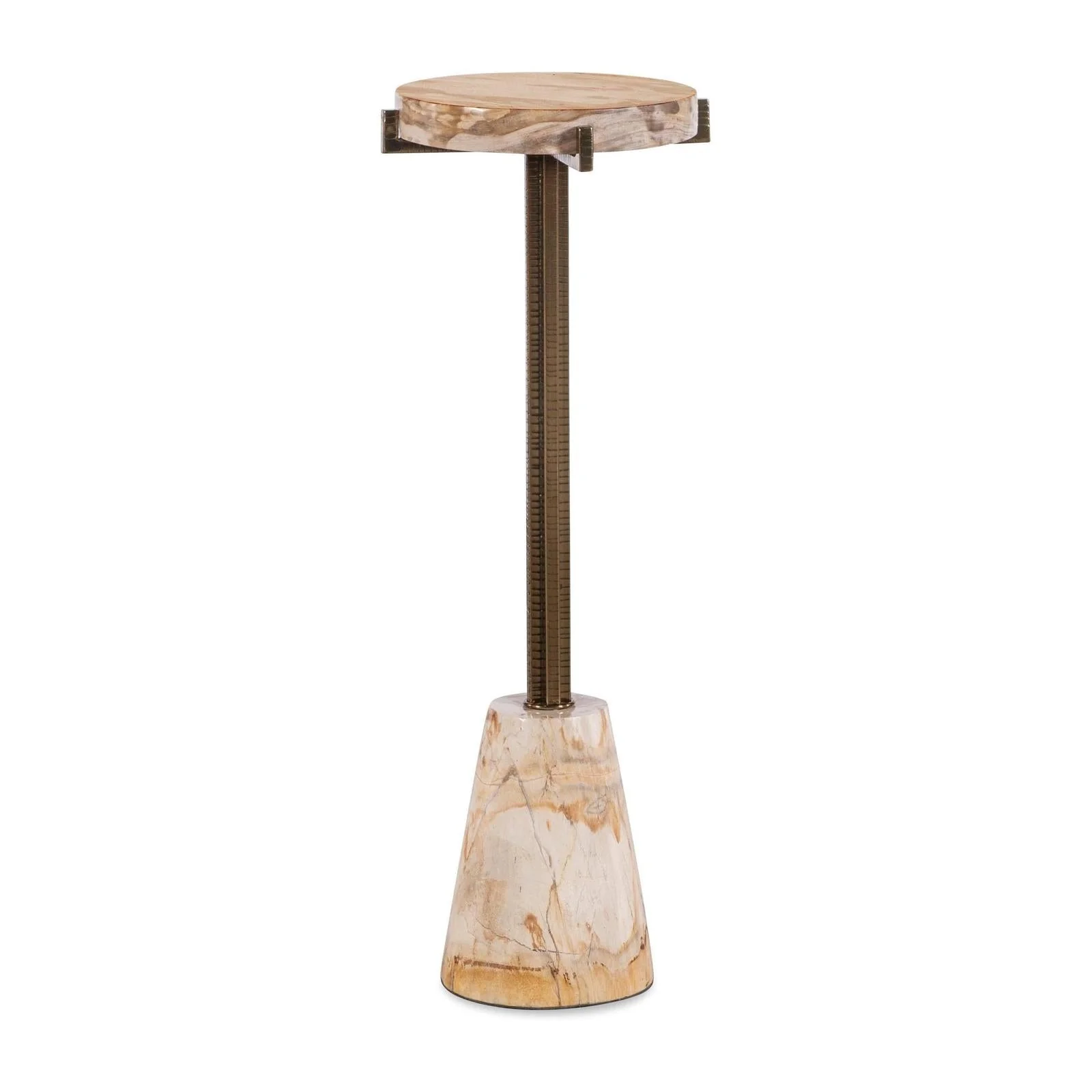 Century Furniture Grand Tour Acme Petrified Wood Drinks Table - Image 3