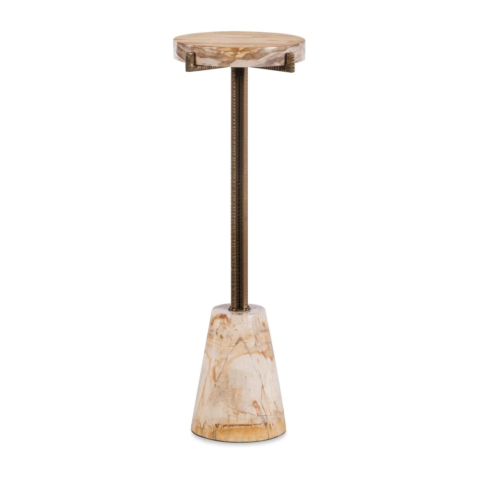 Century Furniture Grand Tour Acme Petrified Wood Drinks Table - Image 4