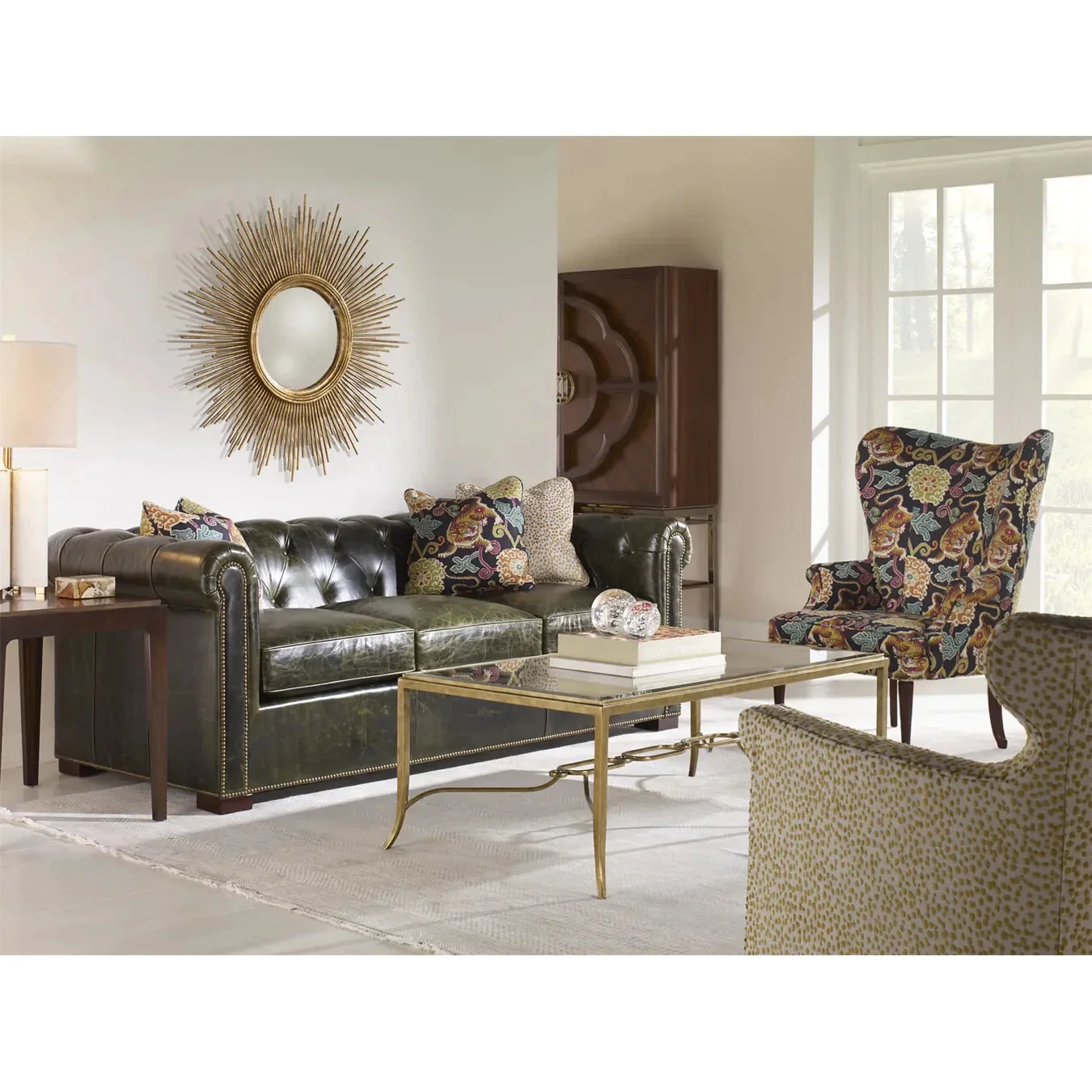Century Furniture Grand Tour Inlay Antique Mirror Cocktail Table - Image 2