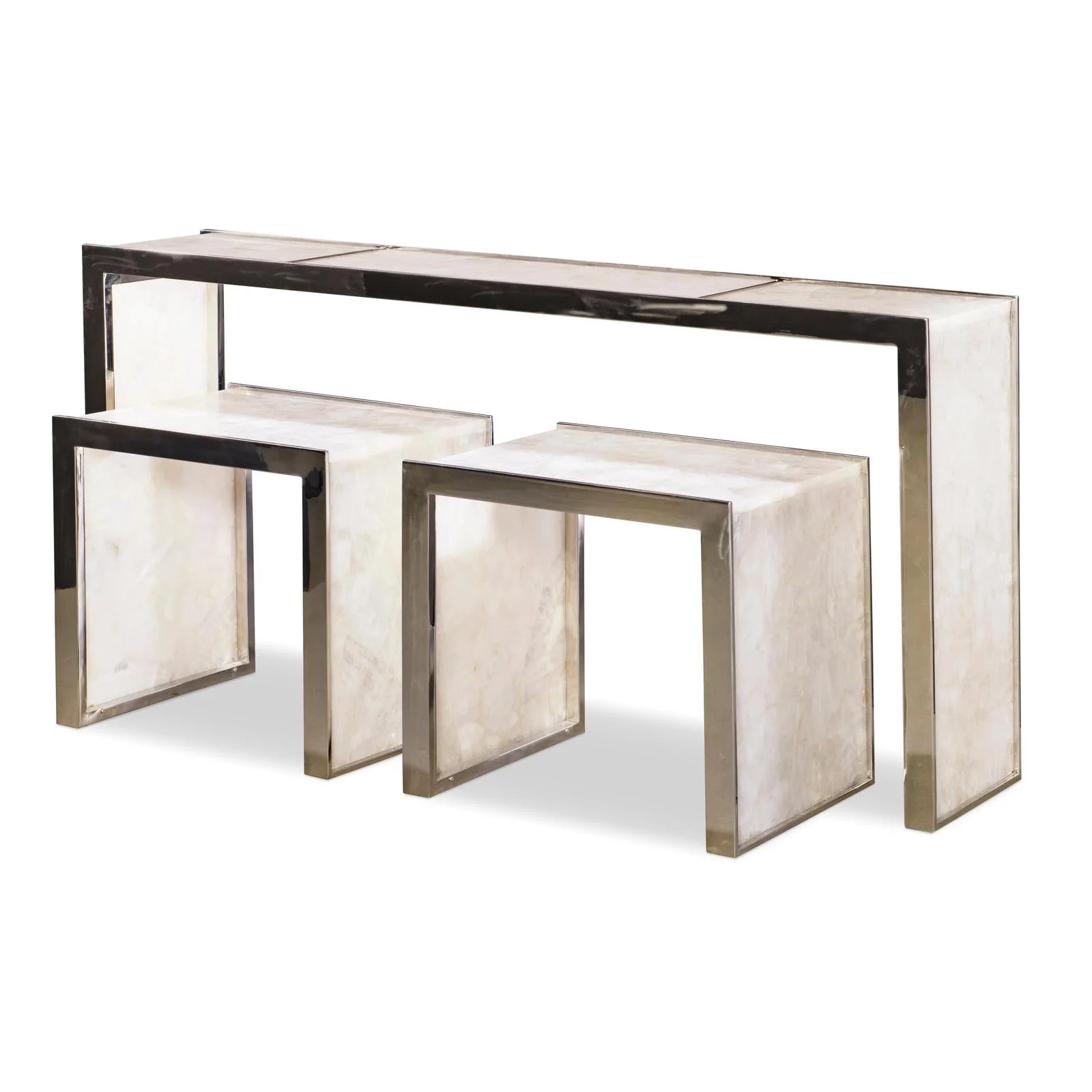 Century Furniture Grand Tour Samantha Glassy Quartz Console Table - Image 4
