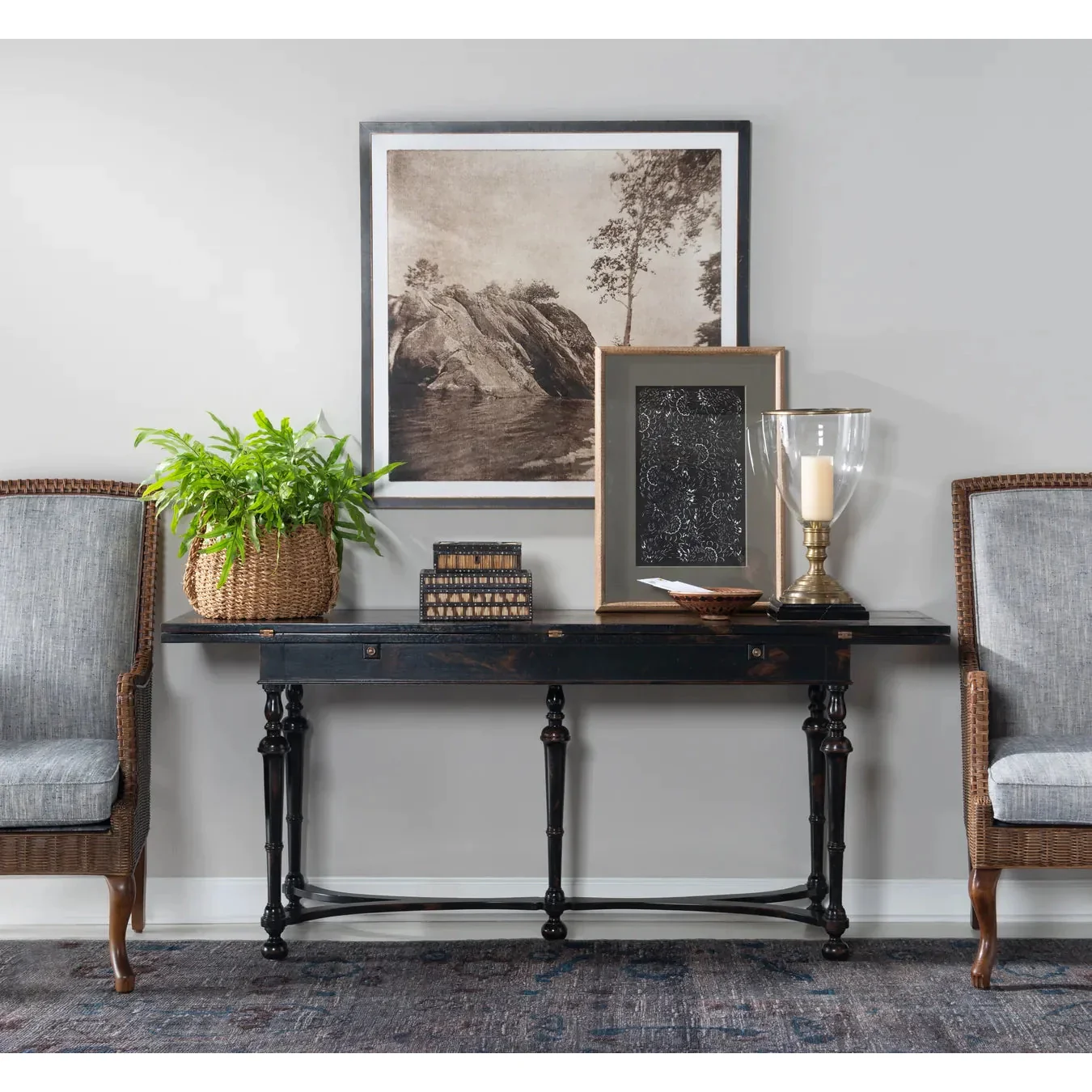 Century Furniture Grand Tour Winston Flip-Top Console Table - Image 2