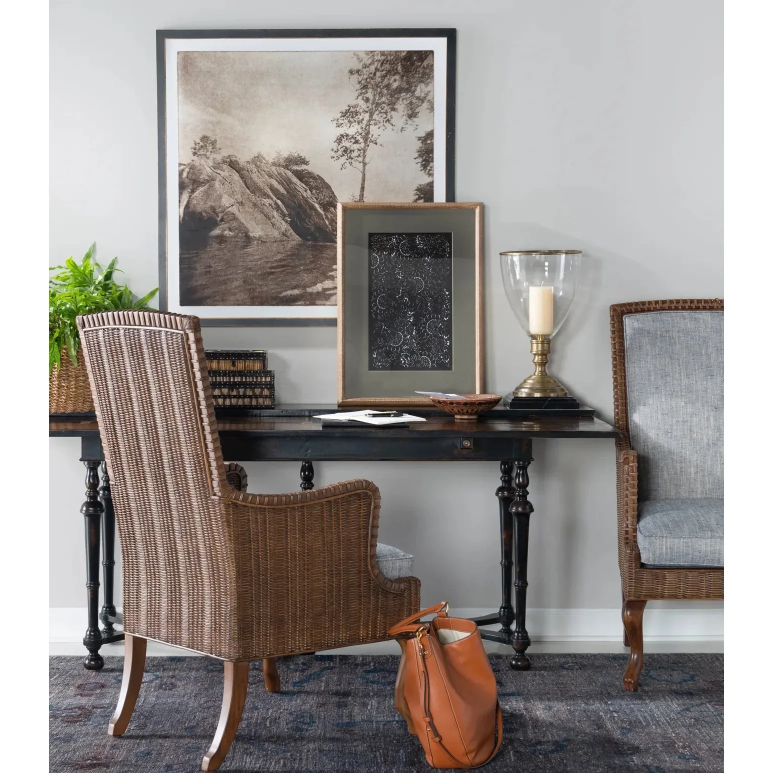 Century Furniture Grand Tour Winston Flip-Top Console Table - Image 3