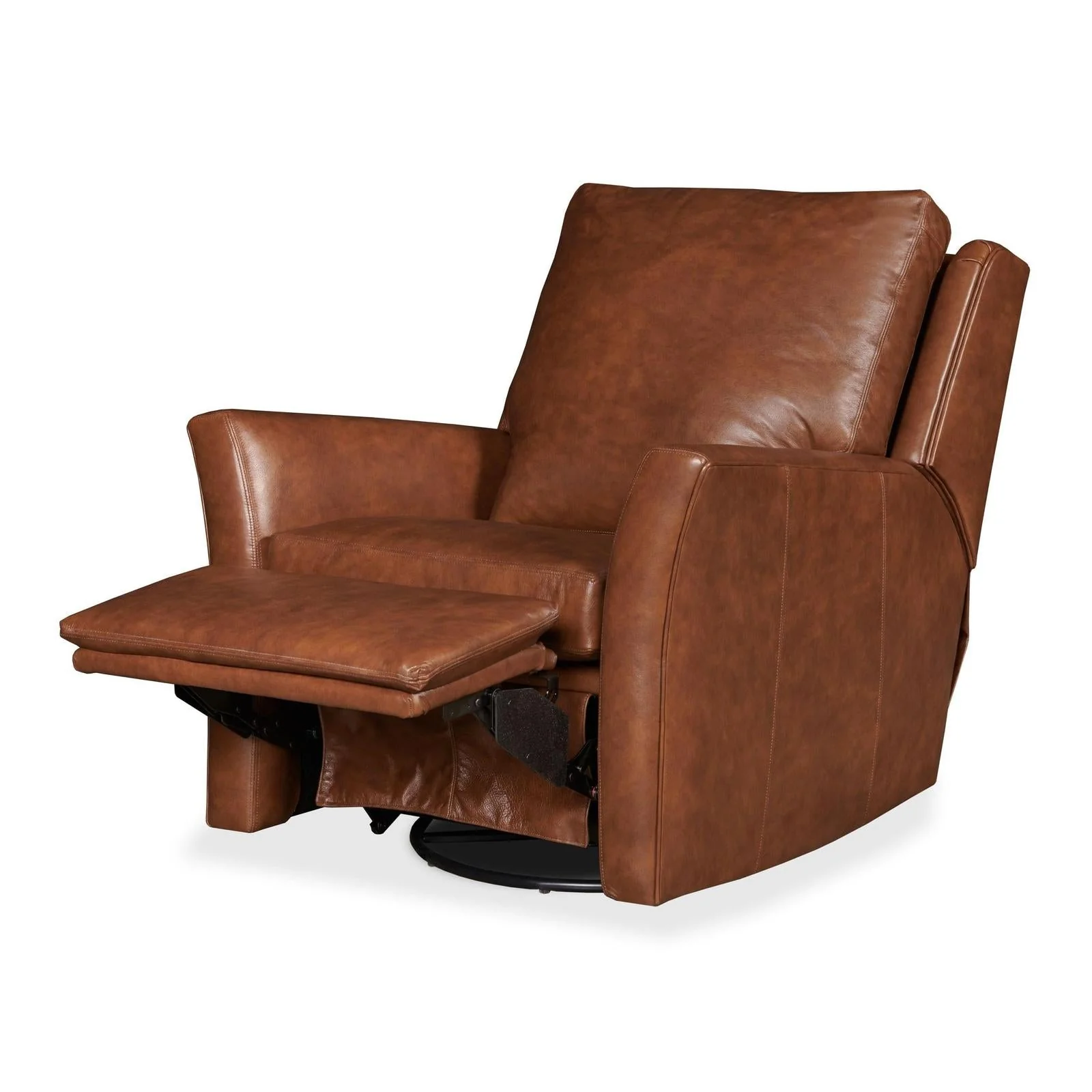 Century Furniture Leather Aubry Swivel Glider Electric Recliner - Image 5