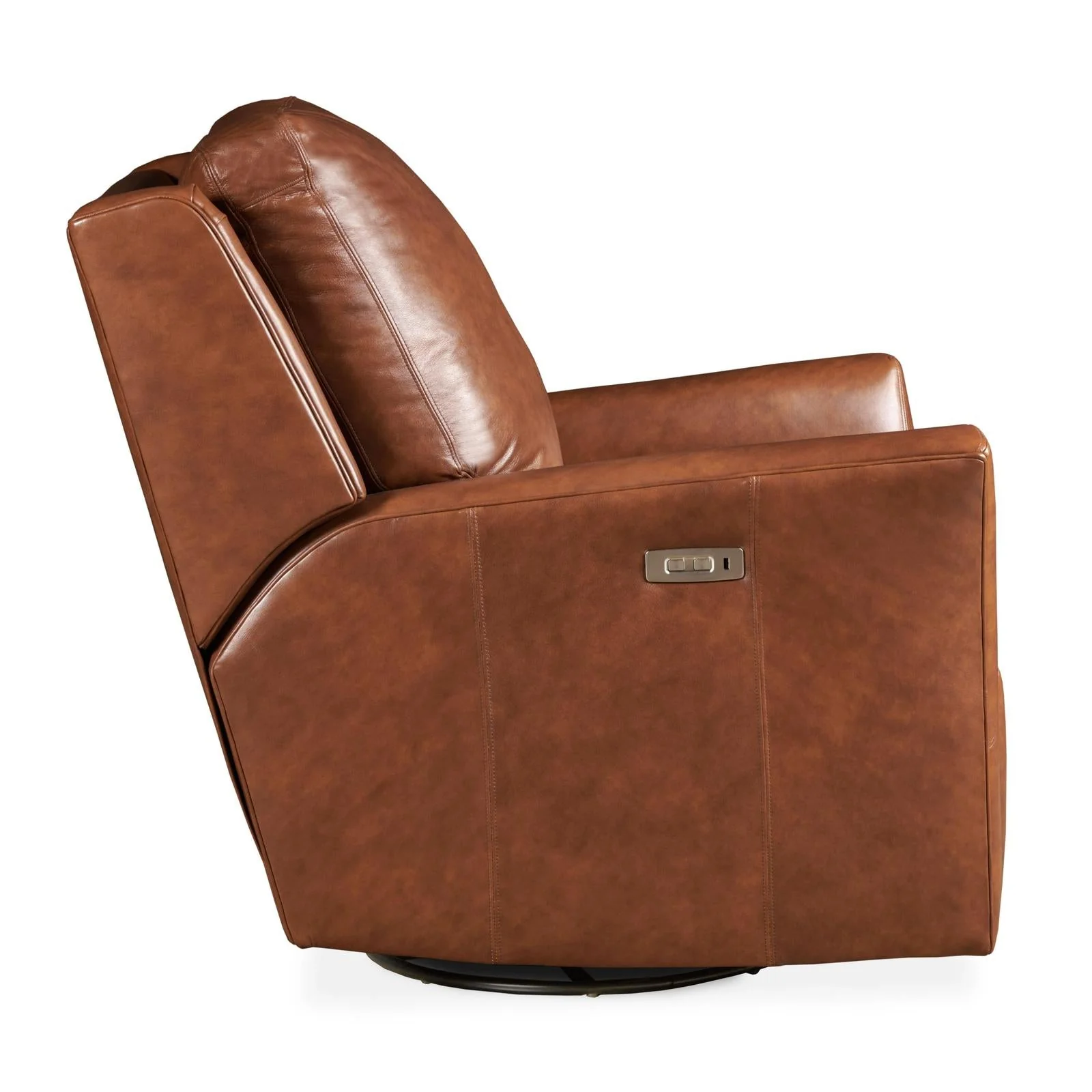 Century Furniture Leather Aubry Swivel Glider Electric Recliner - Image 6