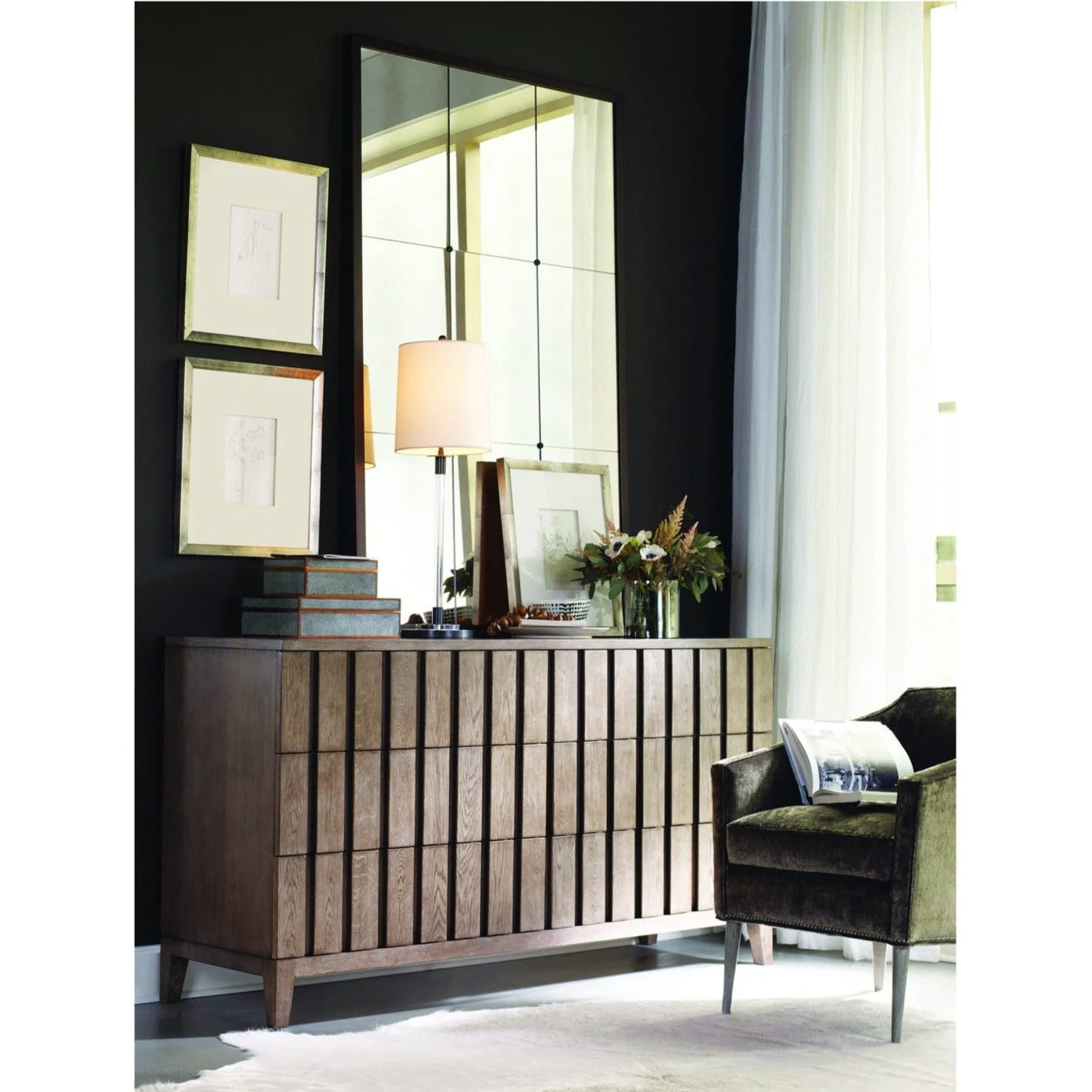 Century Furniture Louvered Dresser - Image 3