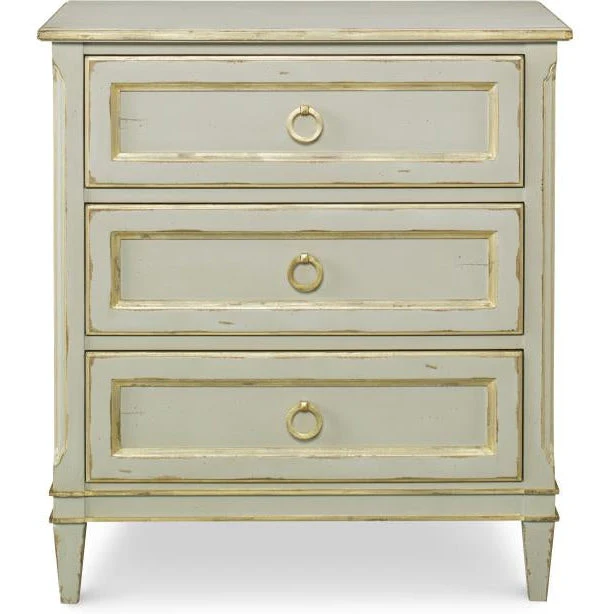 Century Furniture Monarch Madeline Gold Leaf Nightstand - Image 2