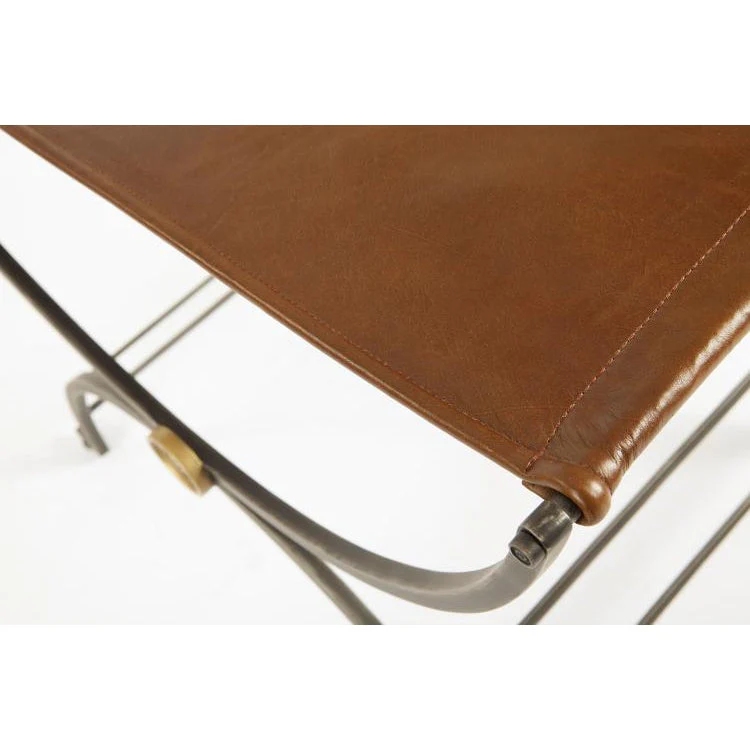 Century Furniture Monarch Niles Bench With Leather Seat - Image 4