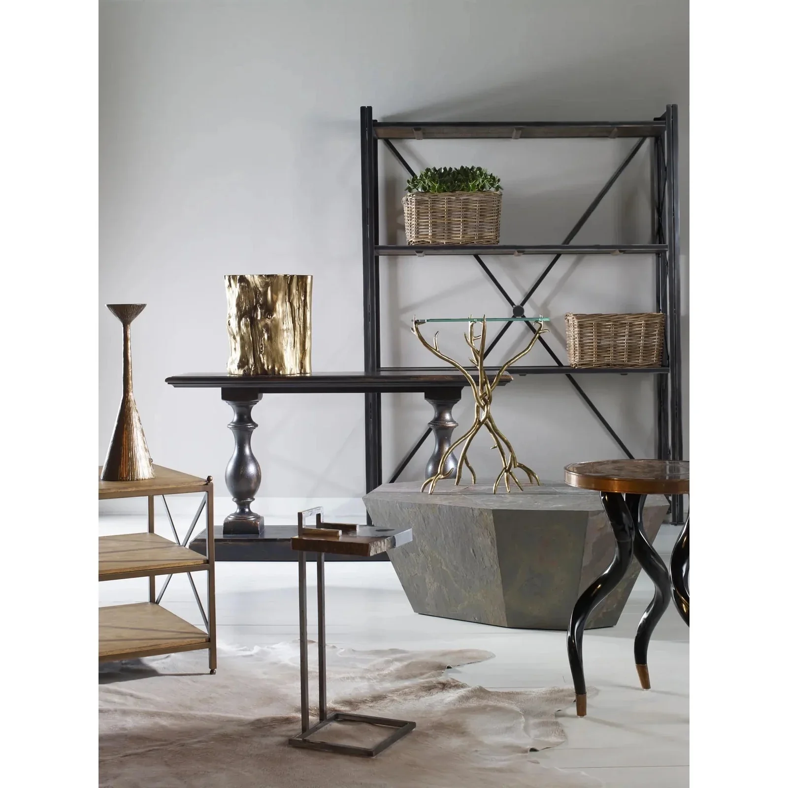 Century Furniture Monarch Sheffield Factory Shelving Tower Clearance - Image 3