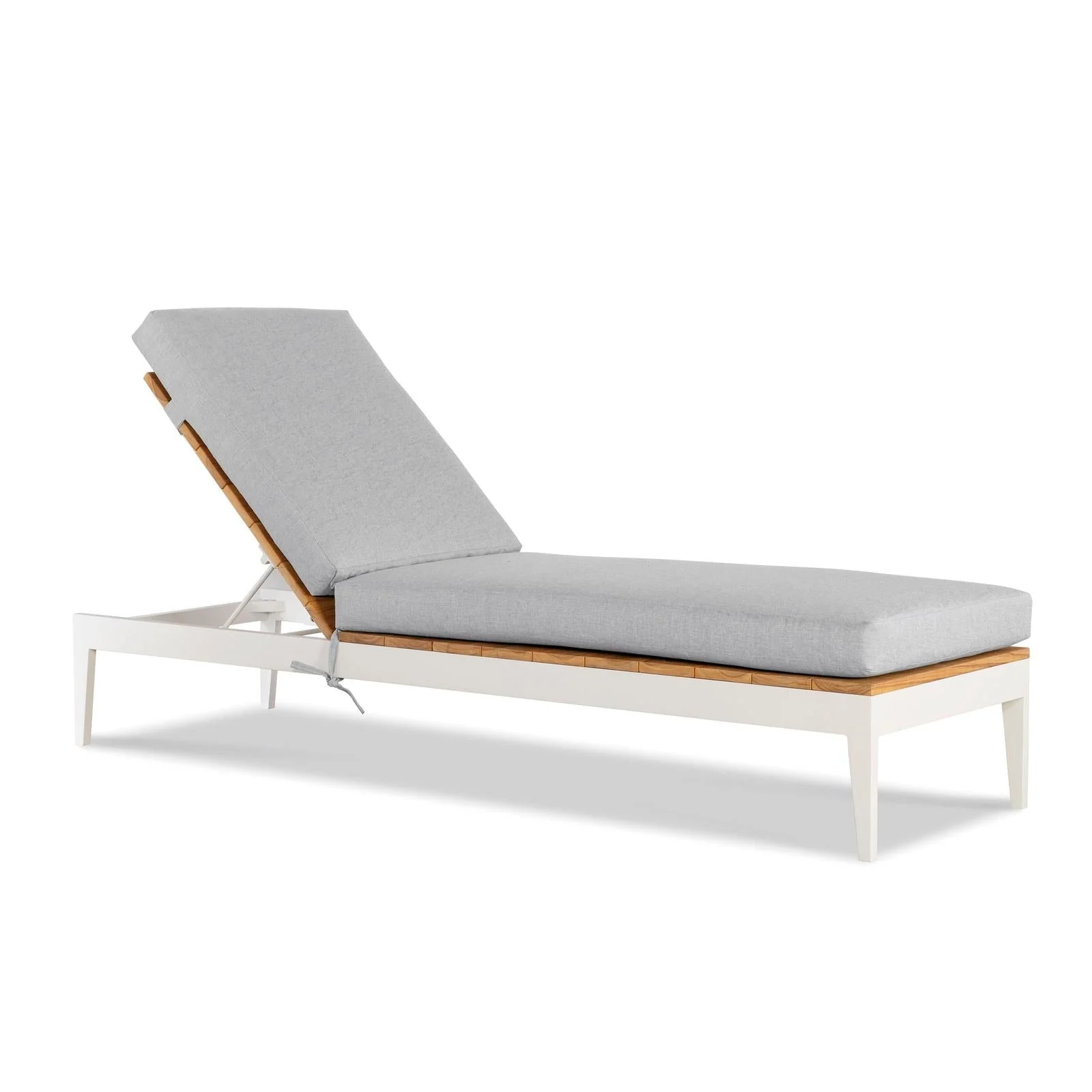 Century Furniture Outdoor Complements Poolside Metal/Teak Reclining Chaise Long - Image 7