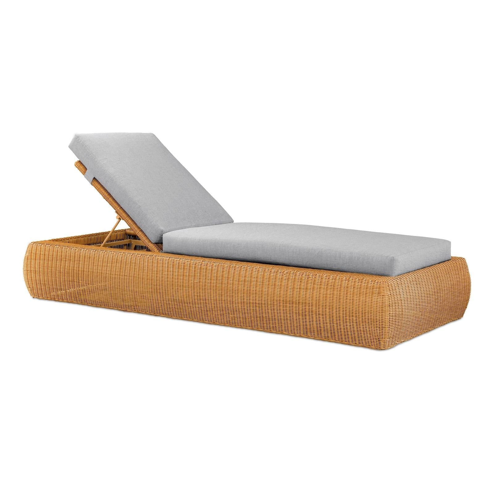 Century Furniture Outdoor Complements Poolside Wicker Reclining Chaise Lounge - Image 2