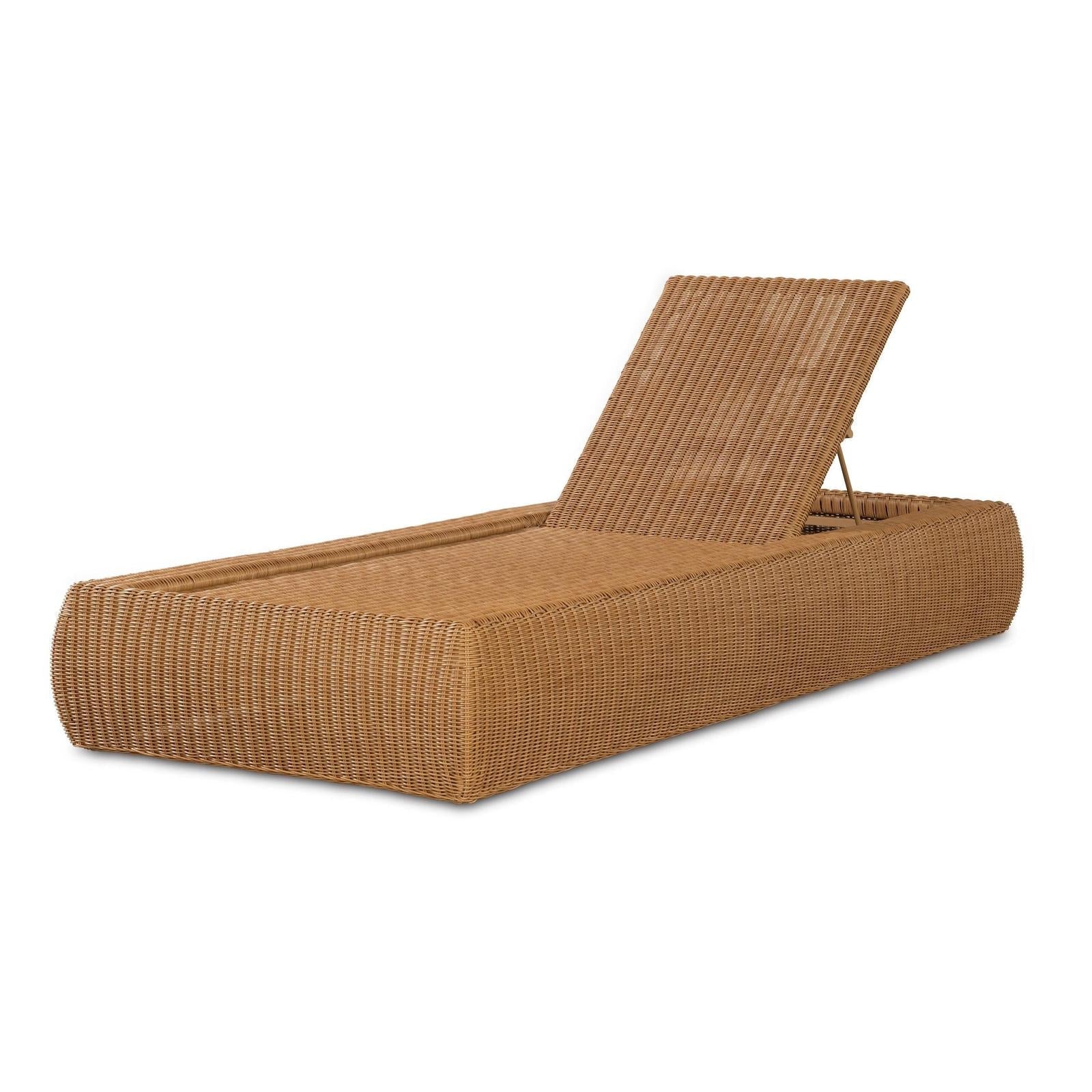 Century Furniture Outdoor Complements Poolside Wicker Reclining Chaise Lounge - Image 7