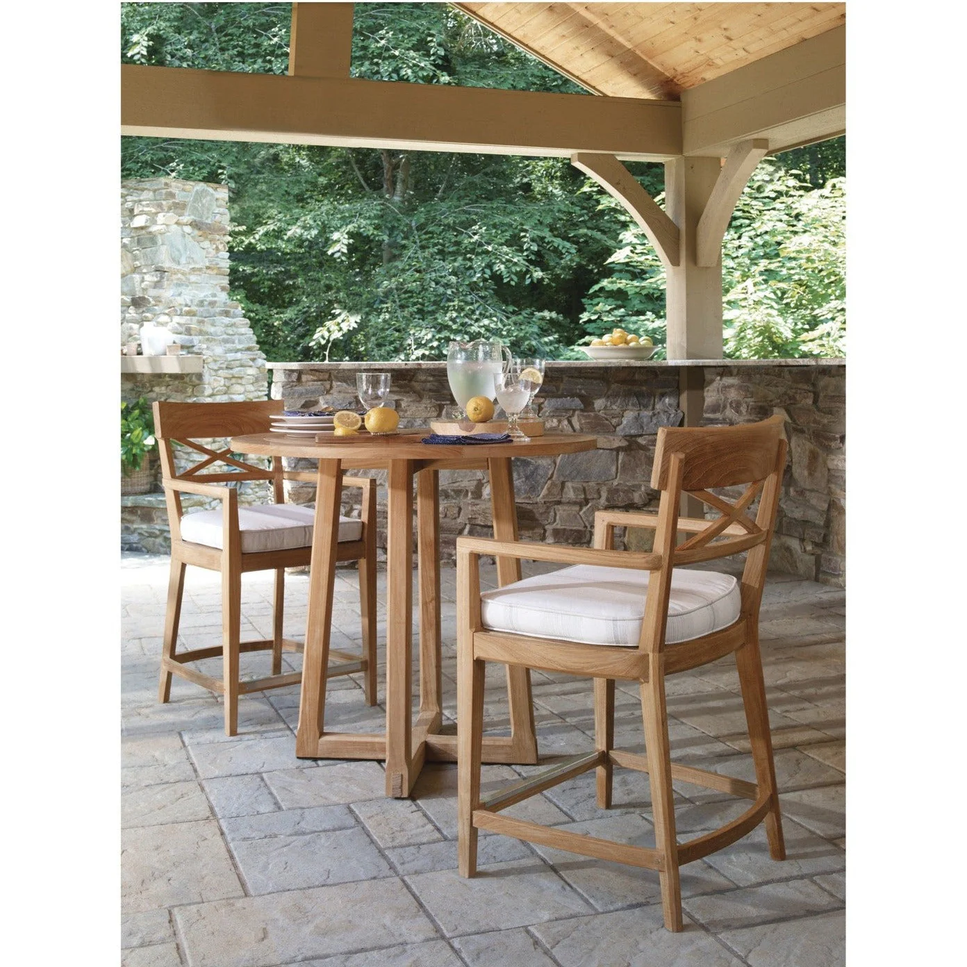 Century Furniture Teak Bar Stool - Image 2