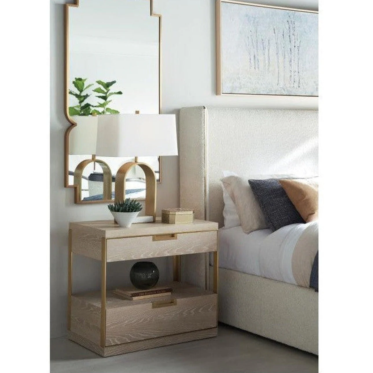 Century Furniture Upholstered Wing Bed - Image 2