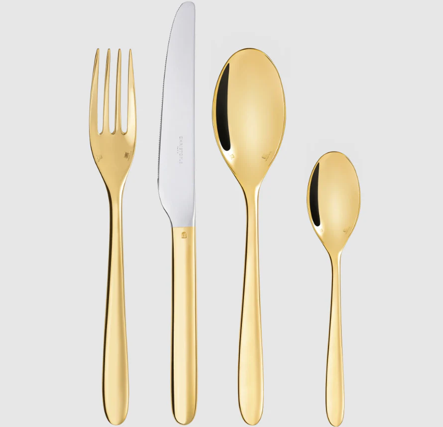Christofle Mood Gold 24-Carat 24-Piece Gold Flatware Set - Image 4
