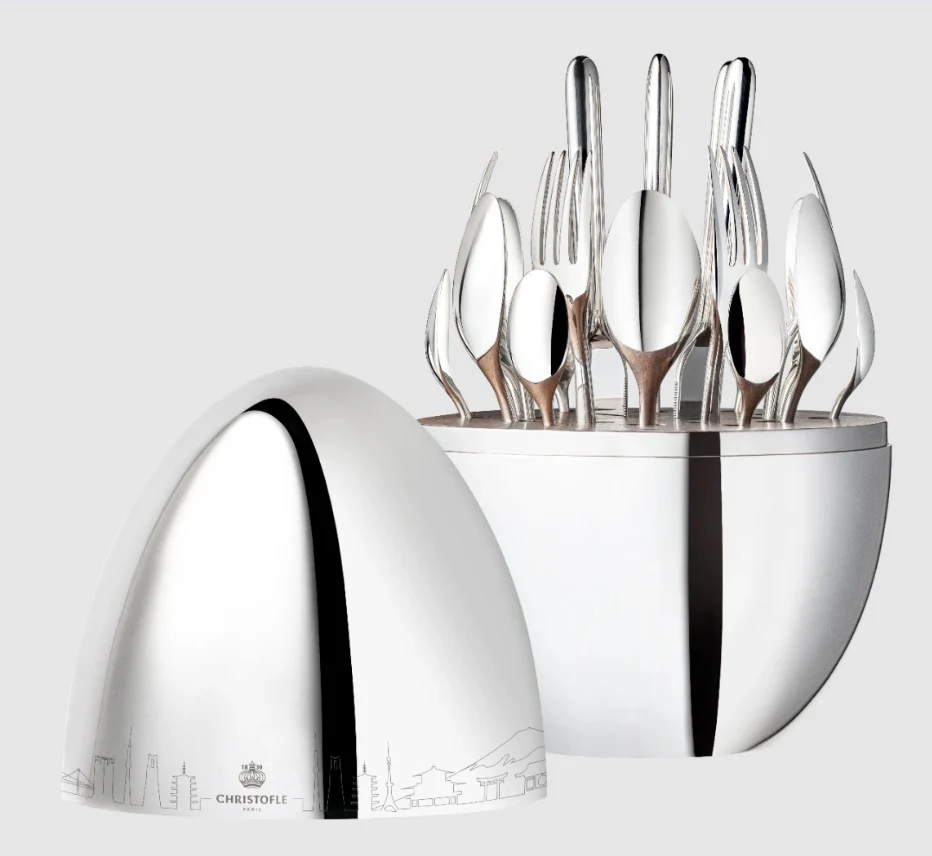 Christofle Mood Skyline Silver-Plated 24-Piece Flatware Set - Image 3