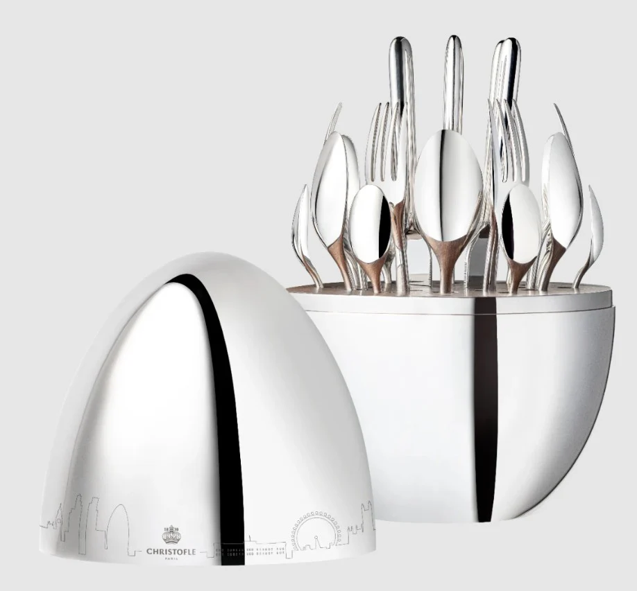 Christofle Mood Skyline Silver-Plated 24-Piece Flatware Set - Image 6