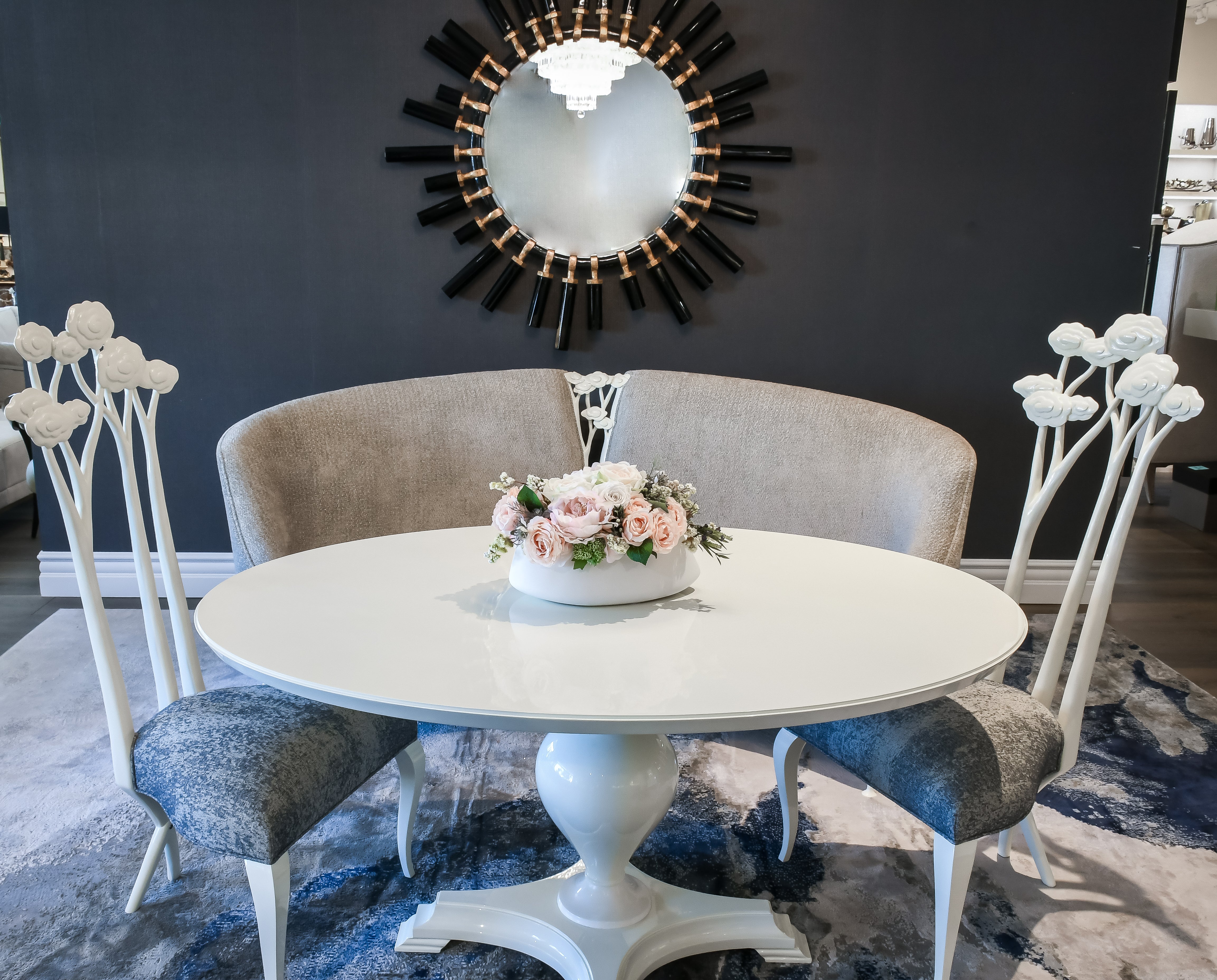 Christopher Guy Dining Table, Sofa + 2 Chairs Set Floor Sample - Image 3