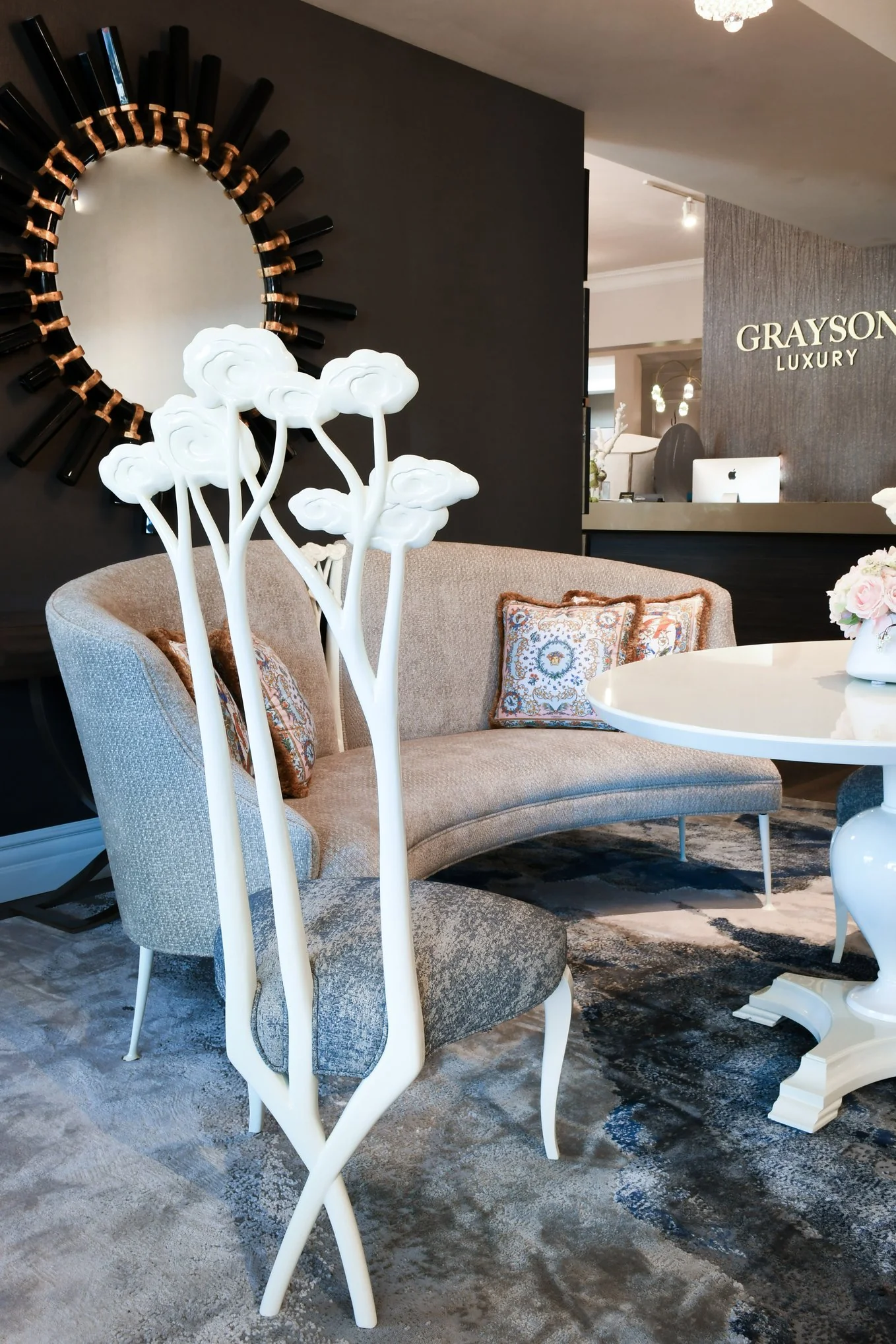 Christopher Guy Dining Table, Sofa + 2 Chairs Set Floor Sample - Image 5