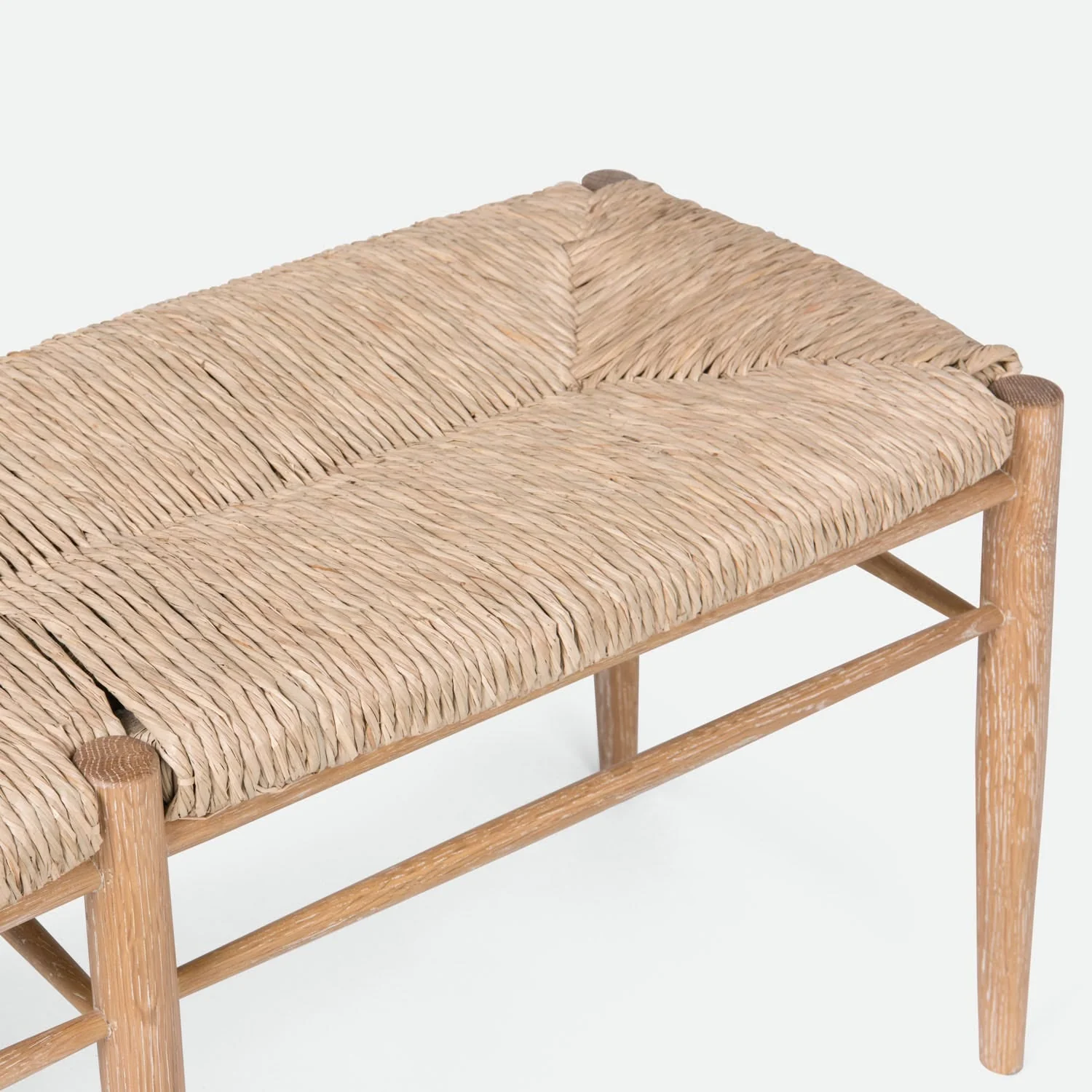 Colwyn Woven Rush Bench - Image 12