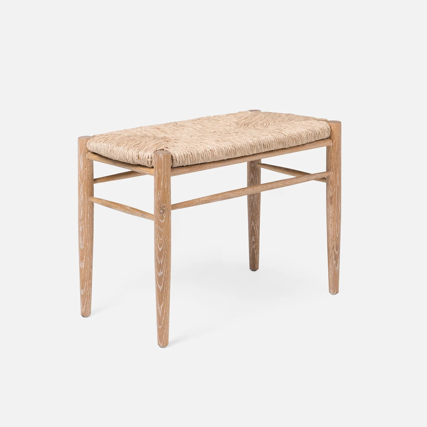 Colwyn Woven Rush Bench - Image 15