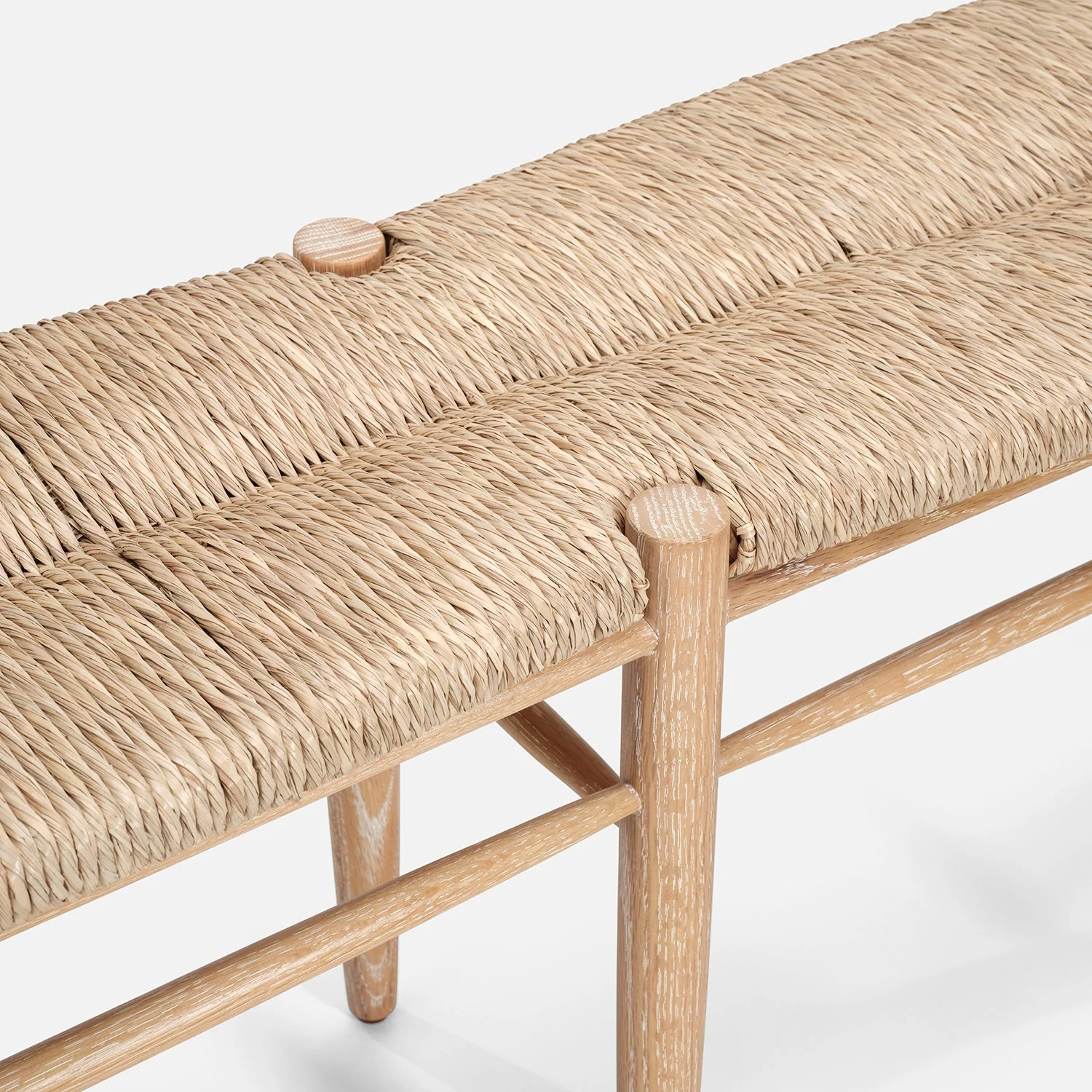 Colwyn Woven Rush Bench - Image 24