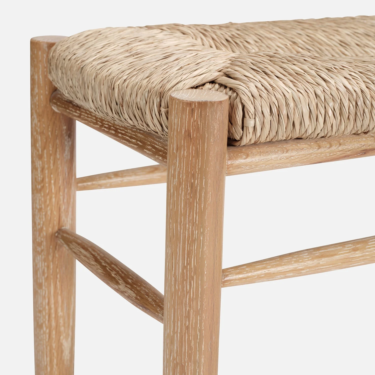 Colwyn Woven Rush Bench - Image 25