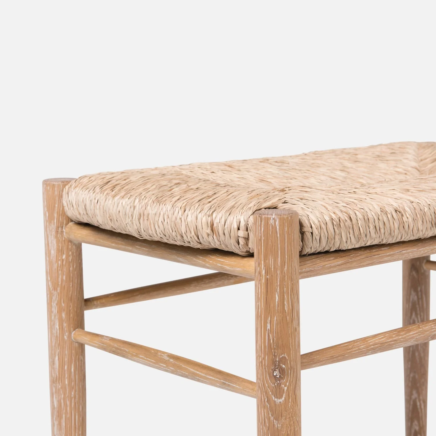 Colwyn Woven Rush Bench - Image 5