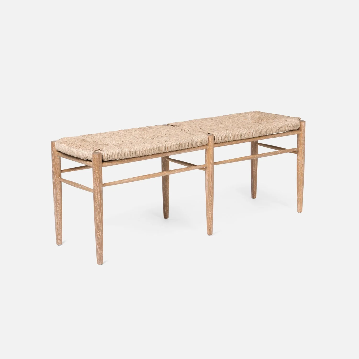 Colwyn Woven Rush Bench - Image 7