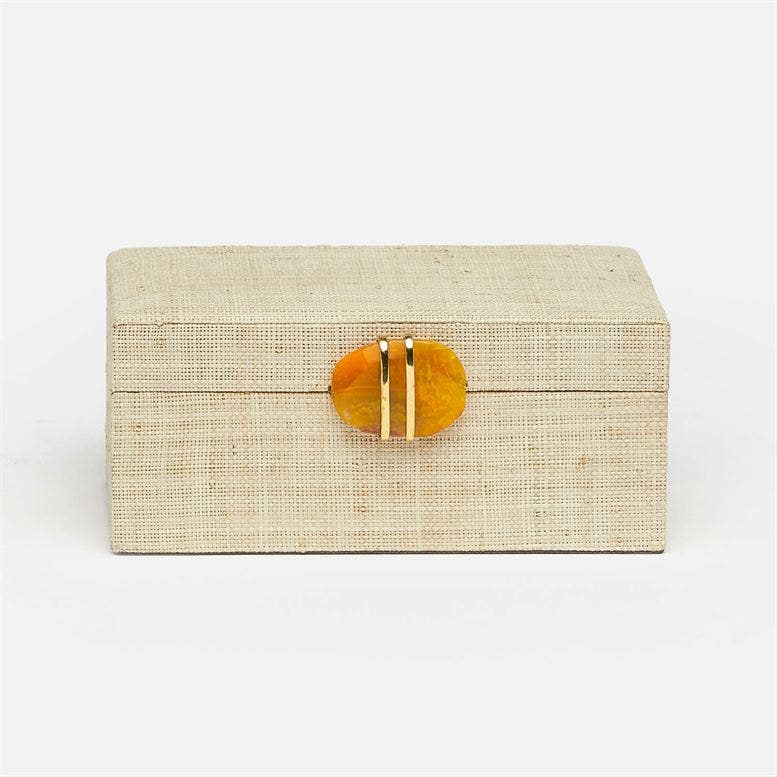 Connery Bleached Raffia Box - Multiple of 2 - Image 3
