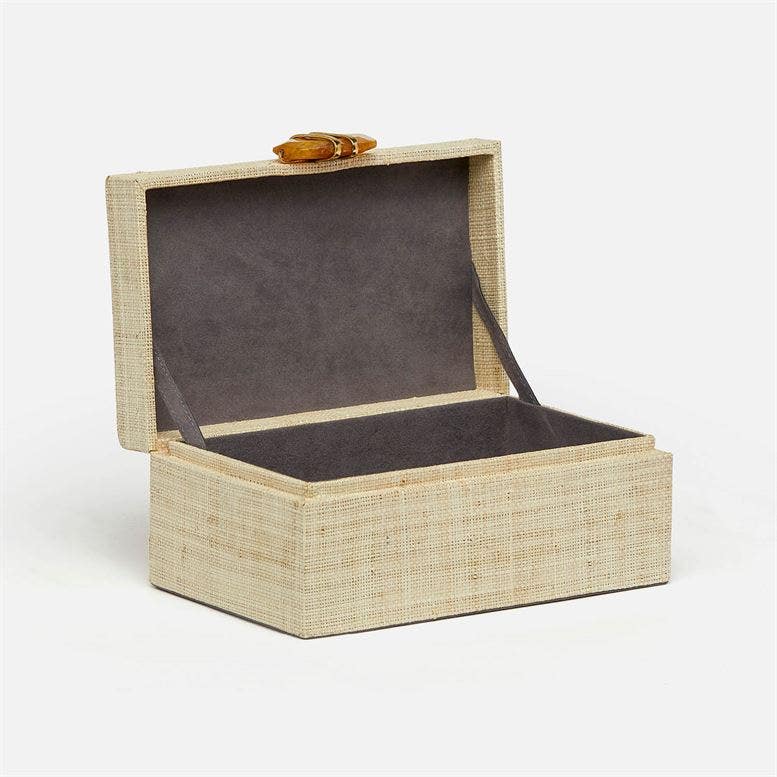Connery Bleached Raffia Box - Multiple of 2 - Image 4