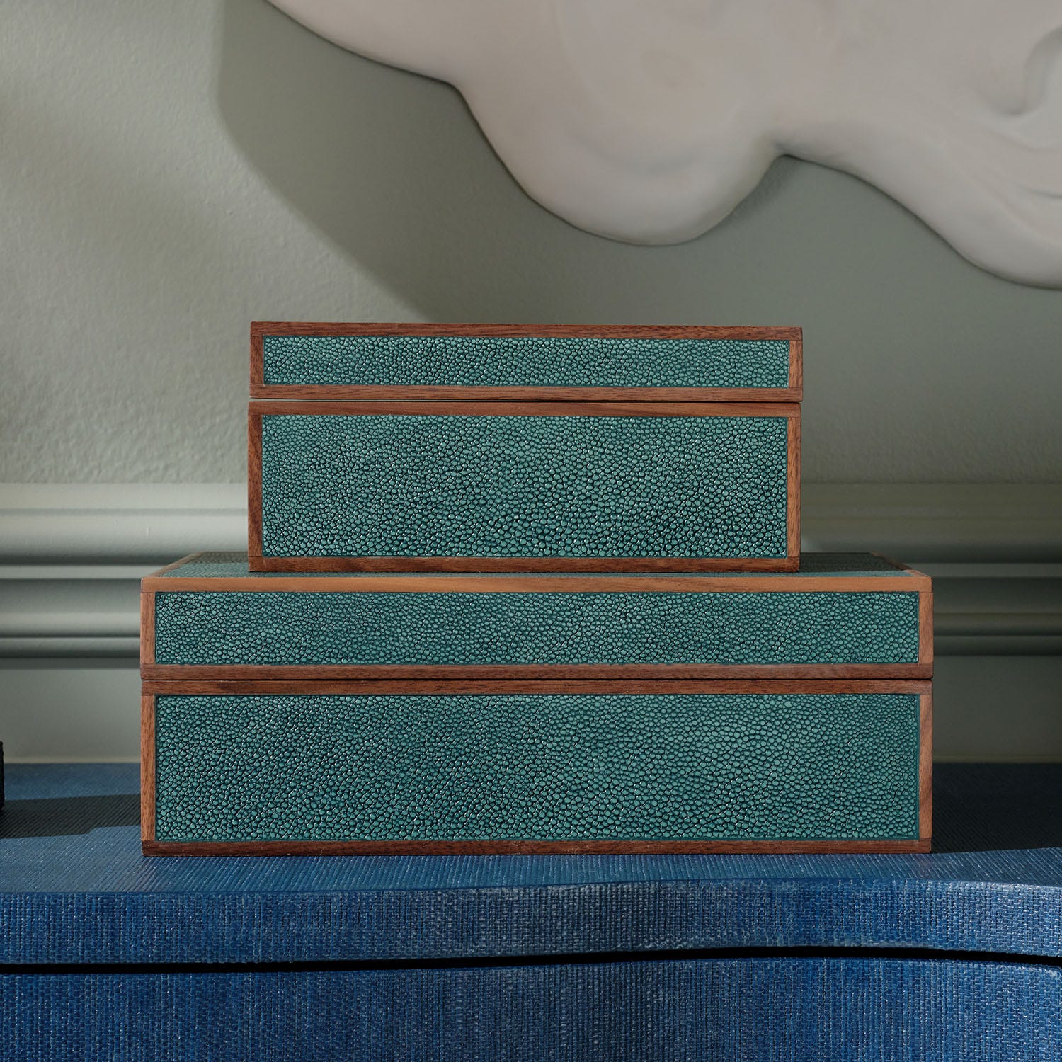 Cooper Faux Shagreen Box - Set of 2 - Image 15