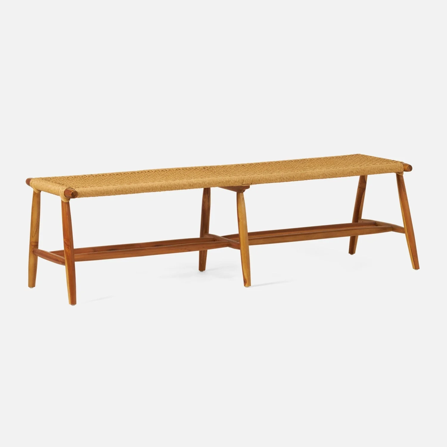 Corenne Handwoven Teak Accent Bench - Image 15