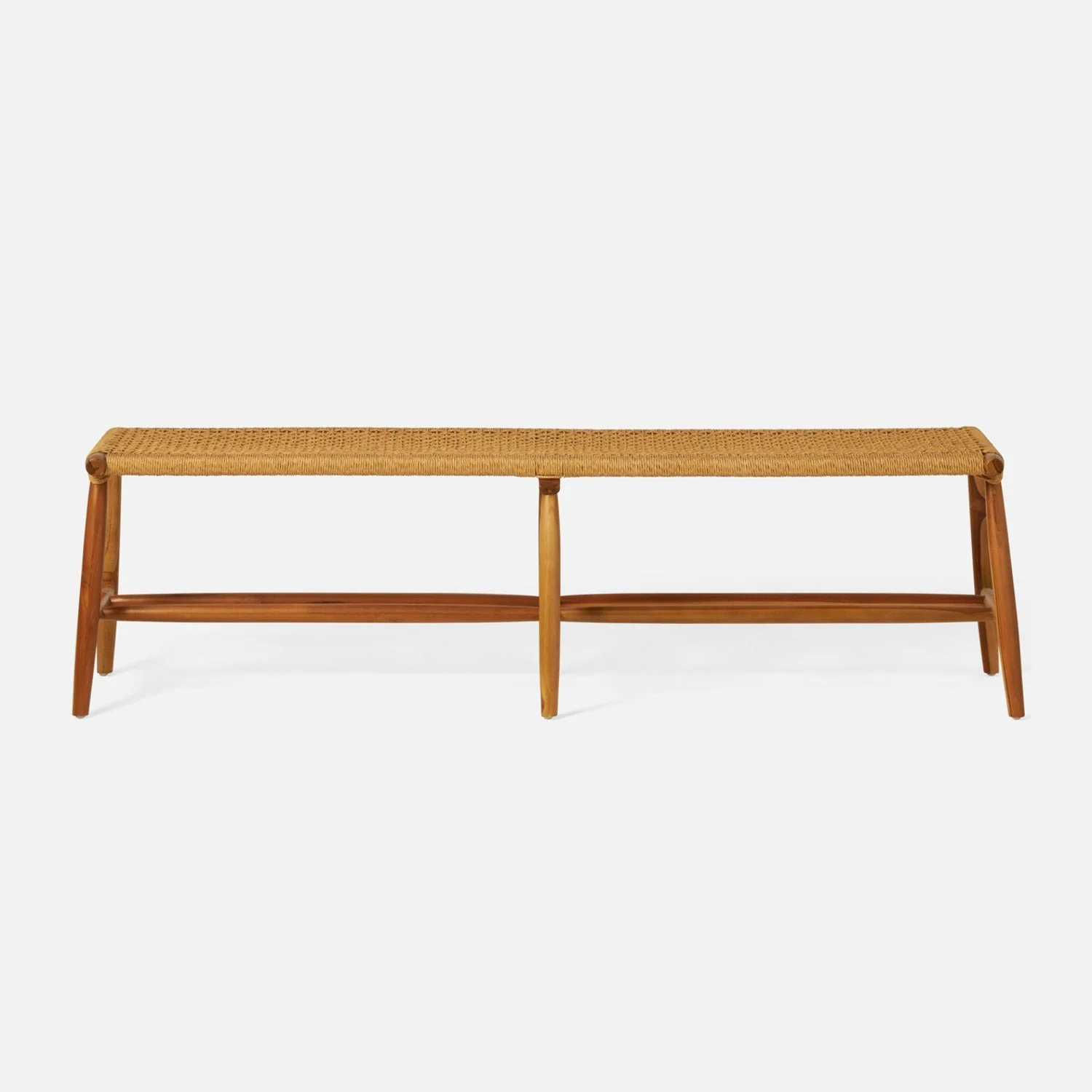 Corenne Handwoven Teak Accent Bench - Image 16