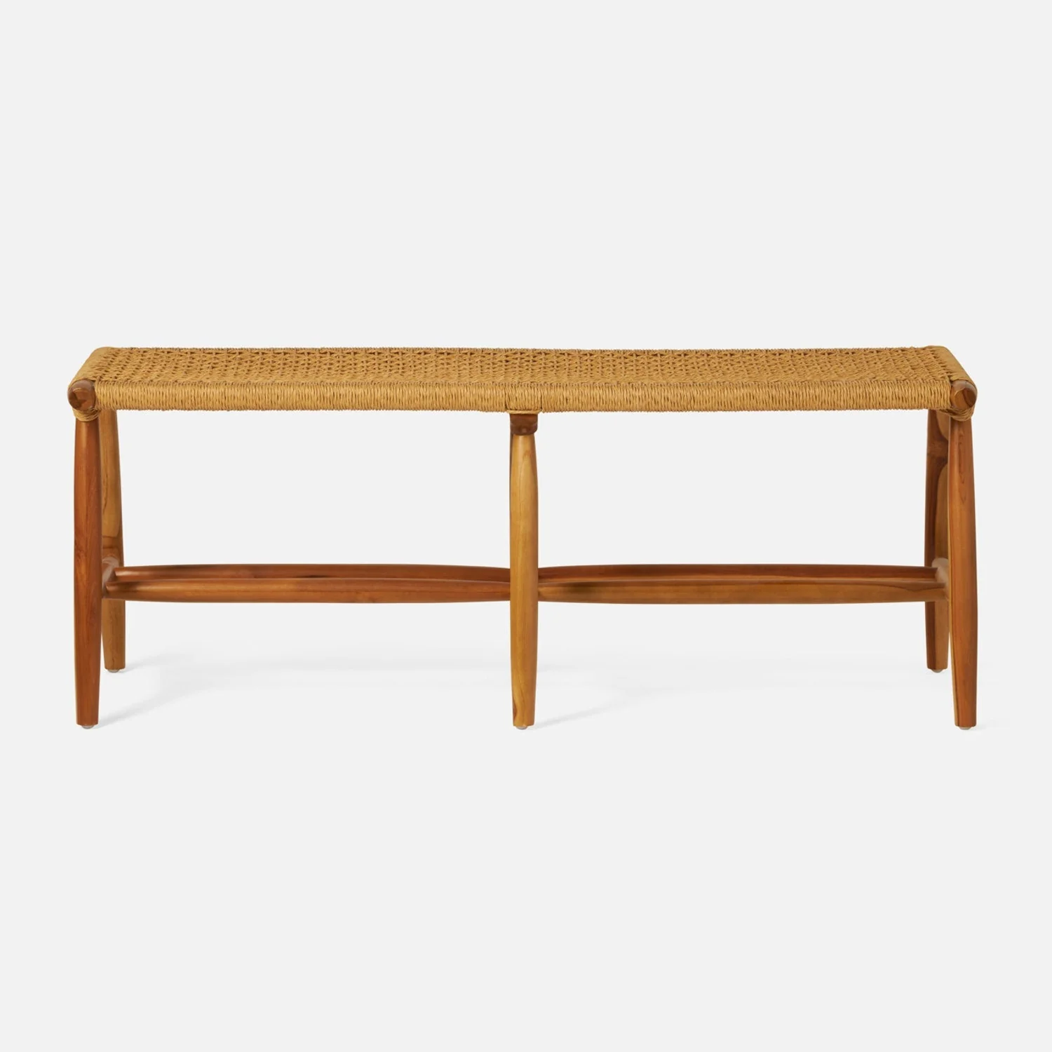 Corenne Handwoven Teak Accent Bench - Image 8