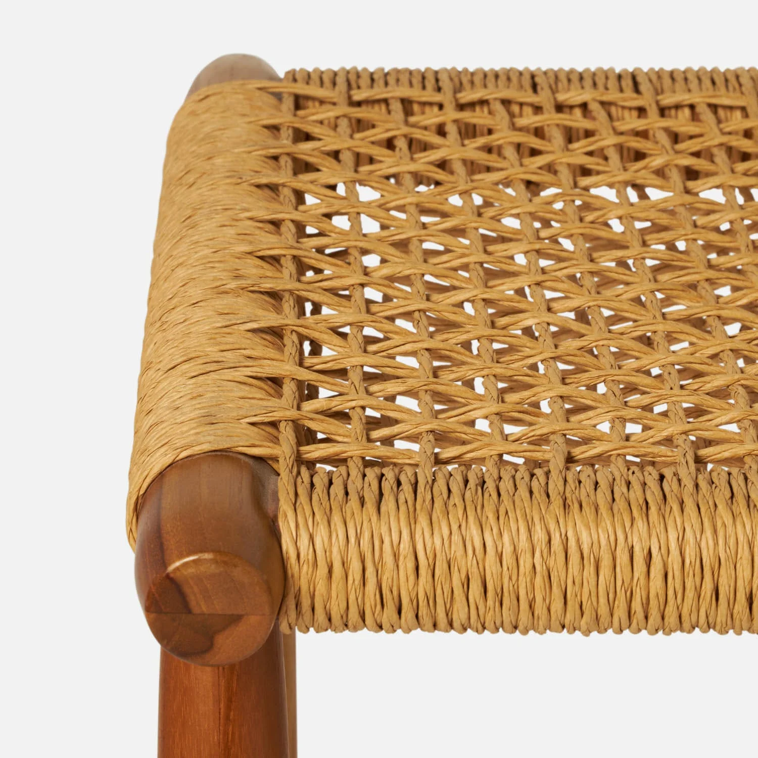 Corenne Handwoven Teak Accent Bench - Image 9