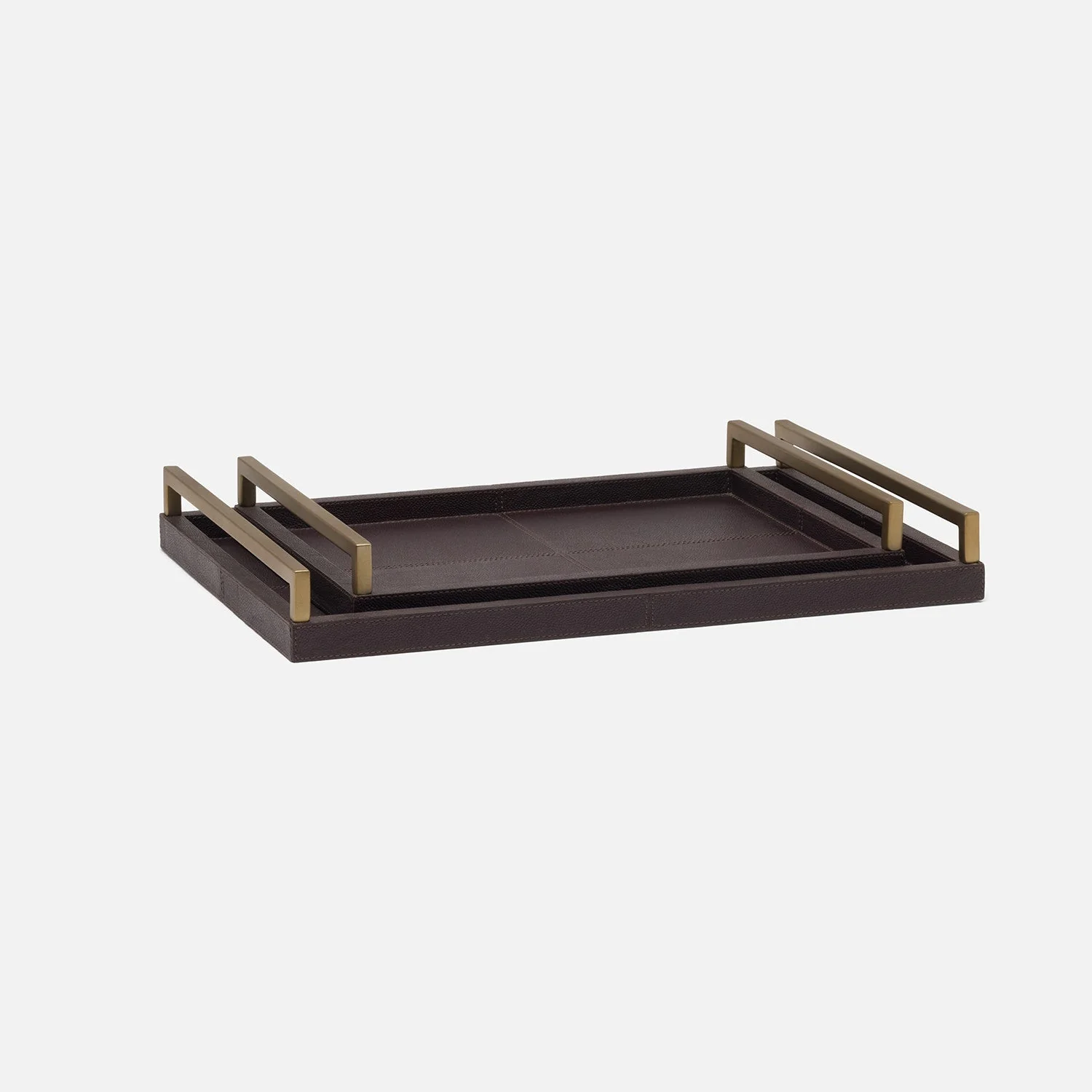 Delrae Leather Tray - Set of 2 - Image 3