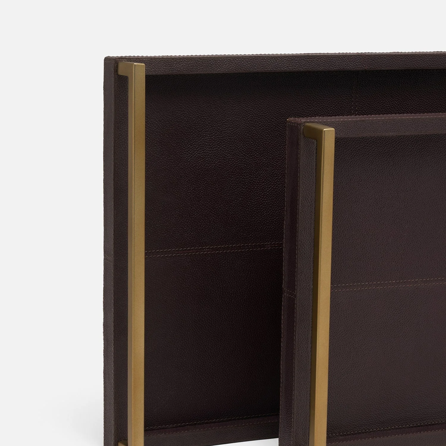 Delrae Leather Tray - Set of 2 - Image 4