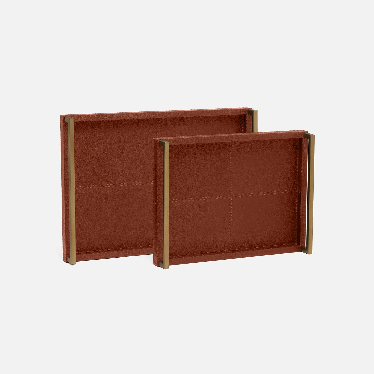 Delrae Leather Tray - Set of 2 - Image 7