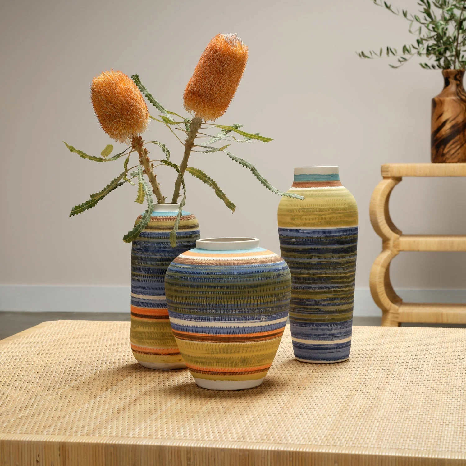 Delta Ceramic Vase - Set of 3 - Image 2