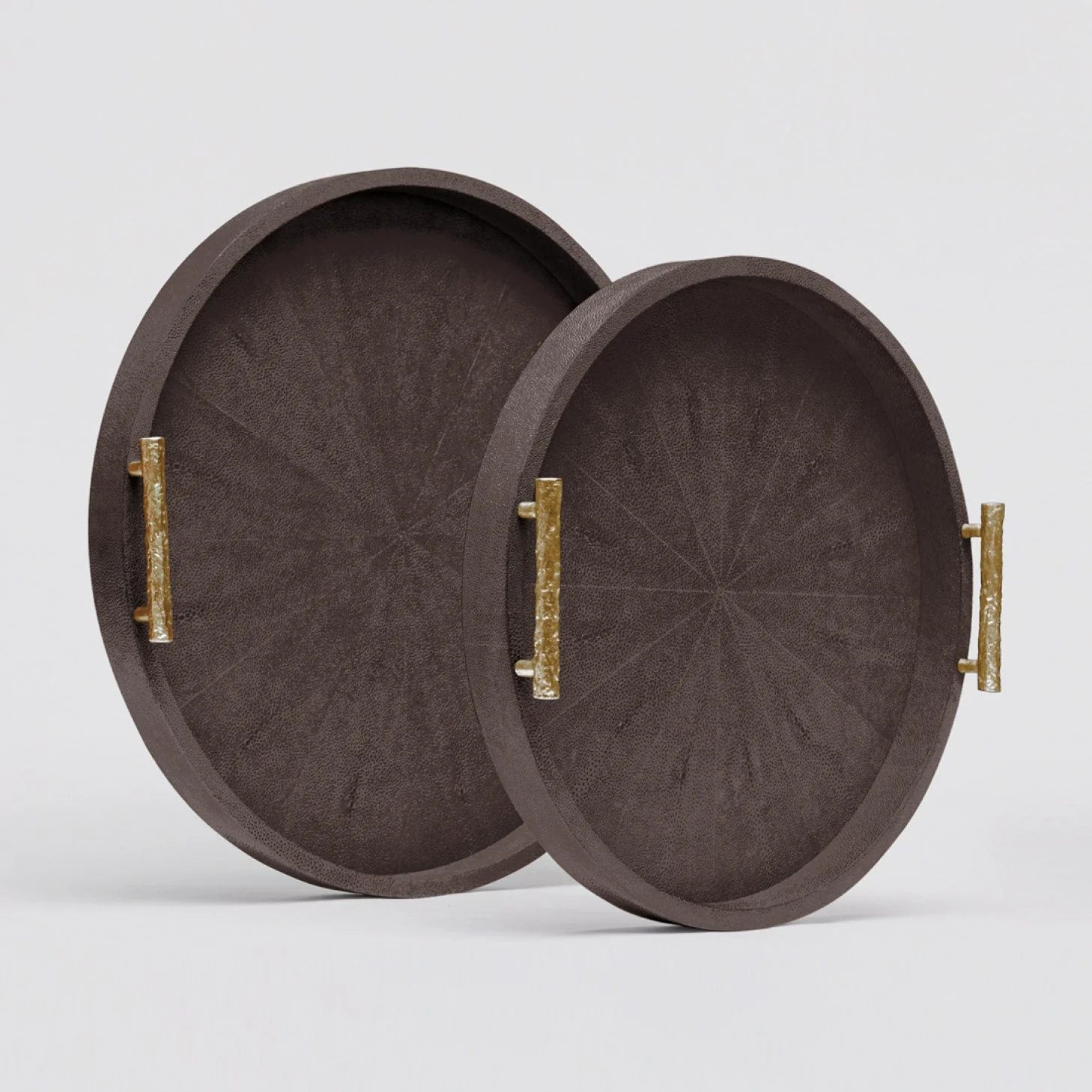 Doris Faux Shagreen Tray - Set of 2 - Image 2