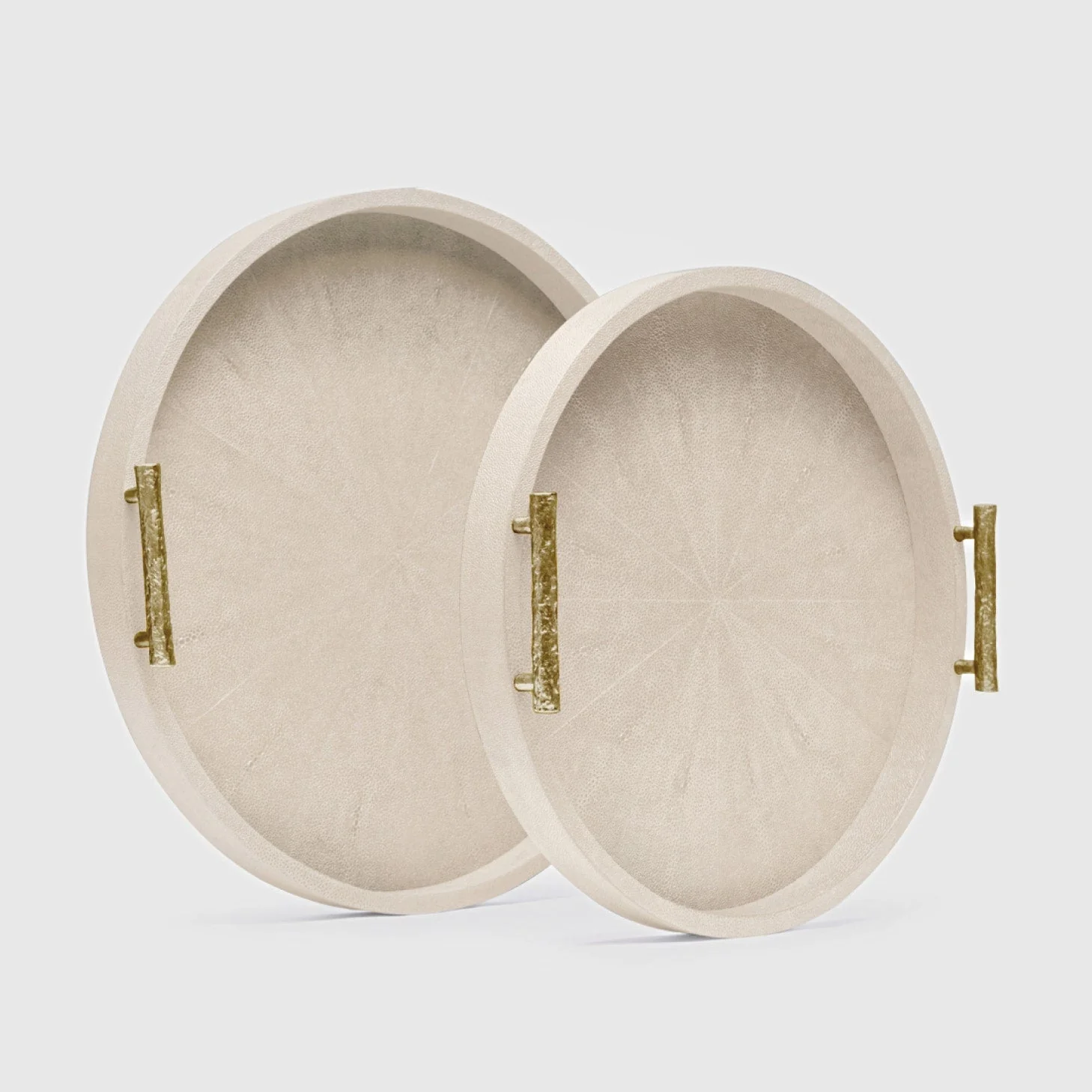 Doris Faux Shagreen Tray - Set of 2 - Image 3