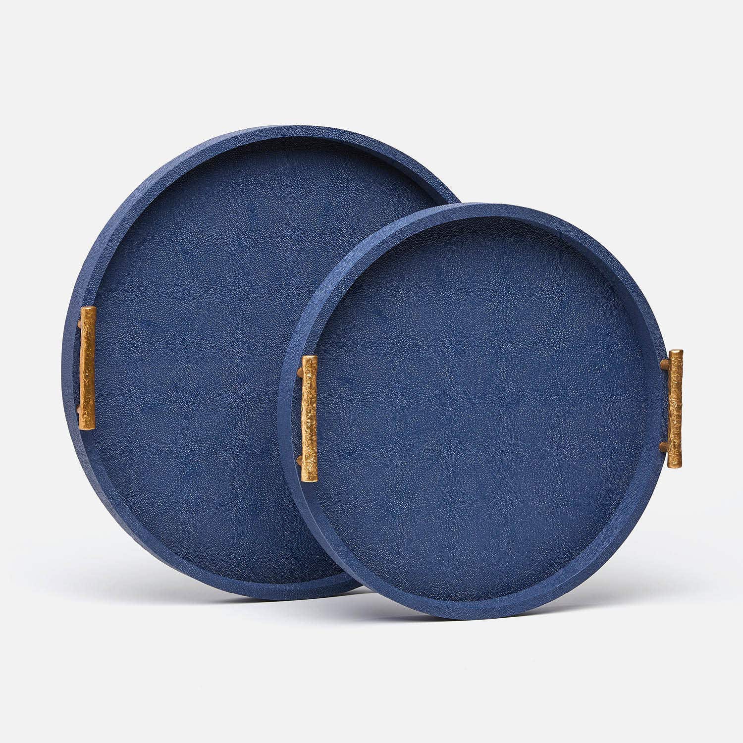 Doris Faux Shagreen Tray - Set of 2 - Image 4