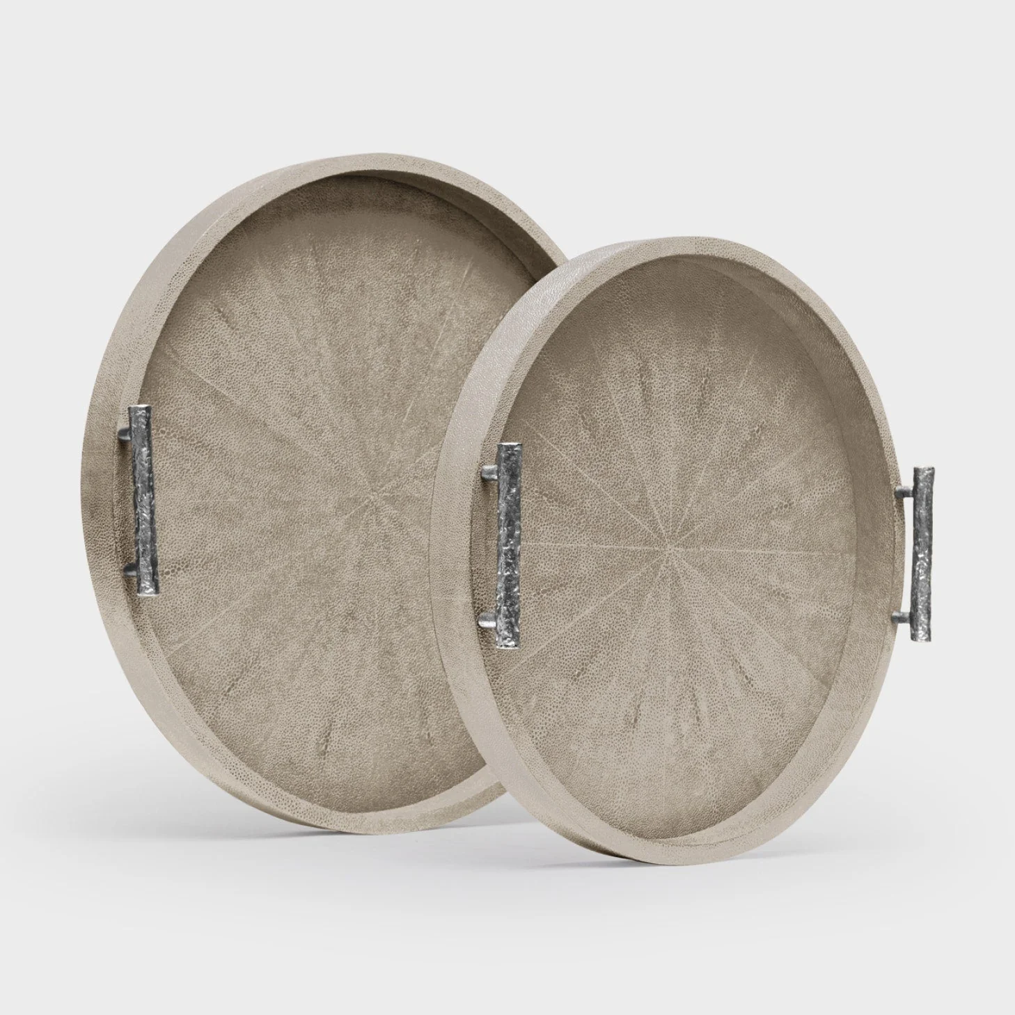 Doris Faux Shagreen Tray - Set of 2 - Image 6