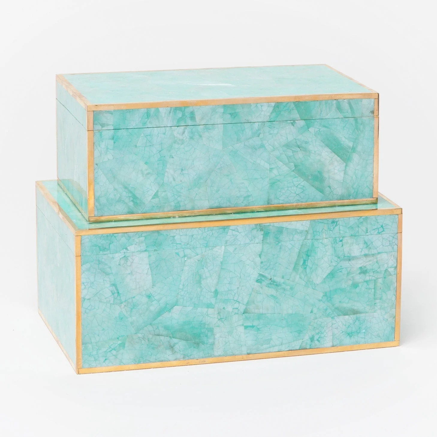 Erin Cracked Clamstone Box - Set of 2 - Image 2