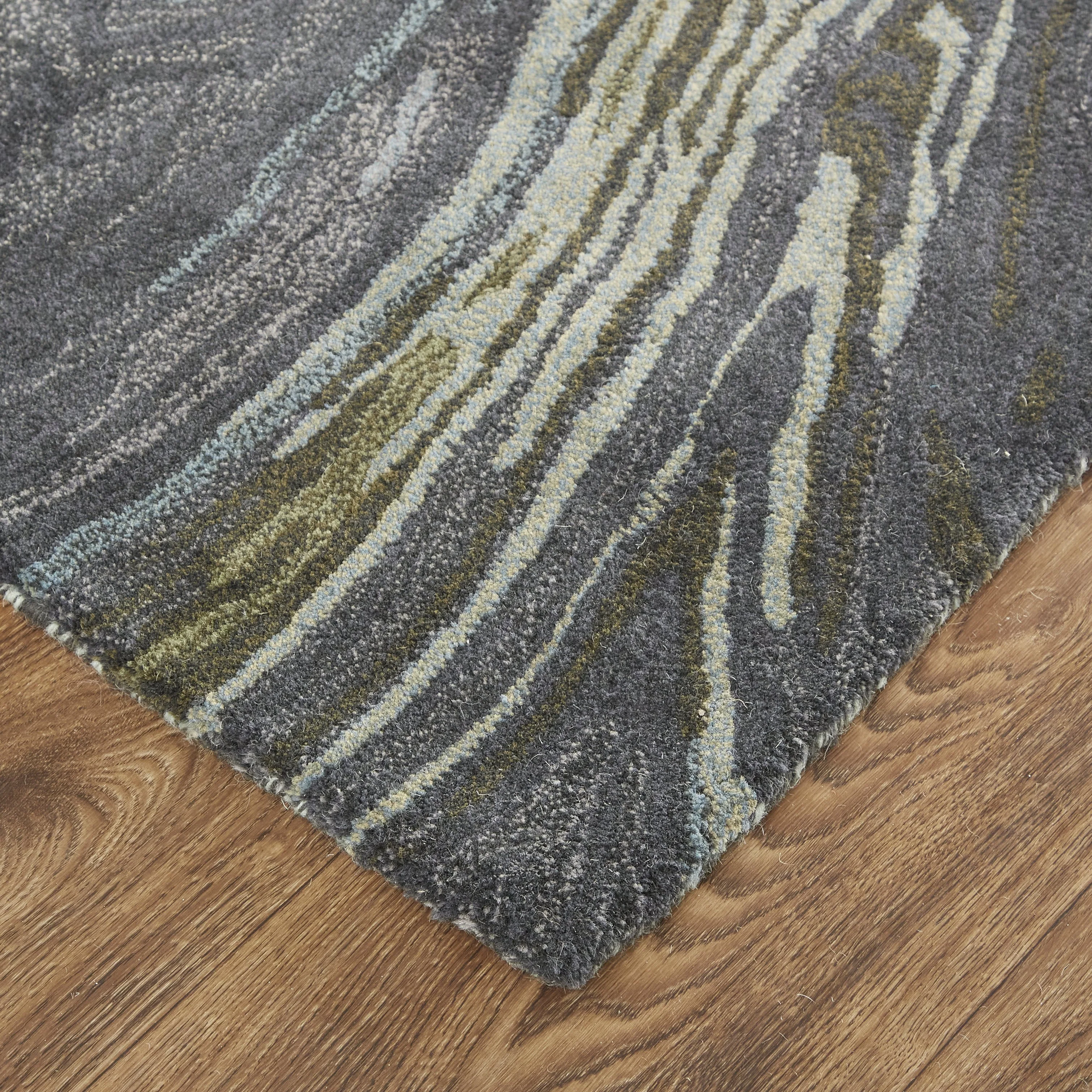 Feizy Amira 8631F Rug in Green / Gray - Image 5