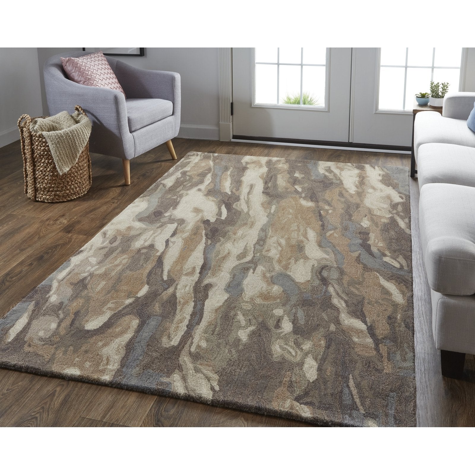 Feizy Amira 8632F Rug in Tan / Brown - Image 2