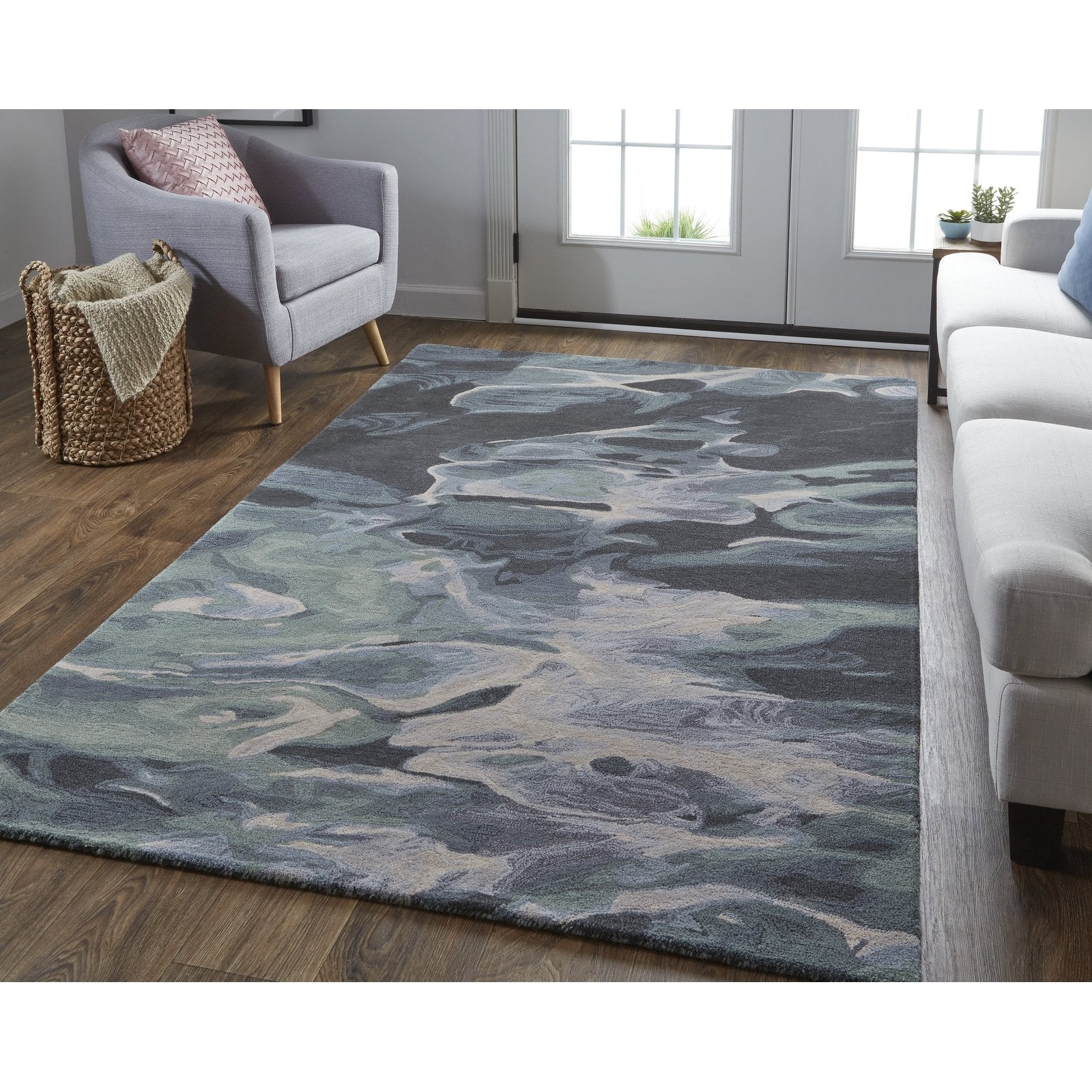 Feizy Amira 8635F Rug in Green / Blue - Image 2