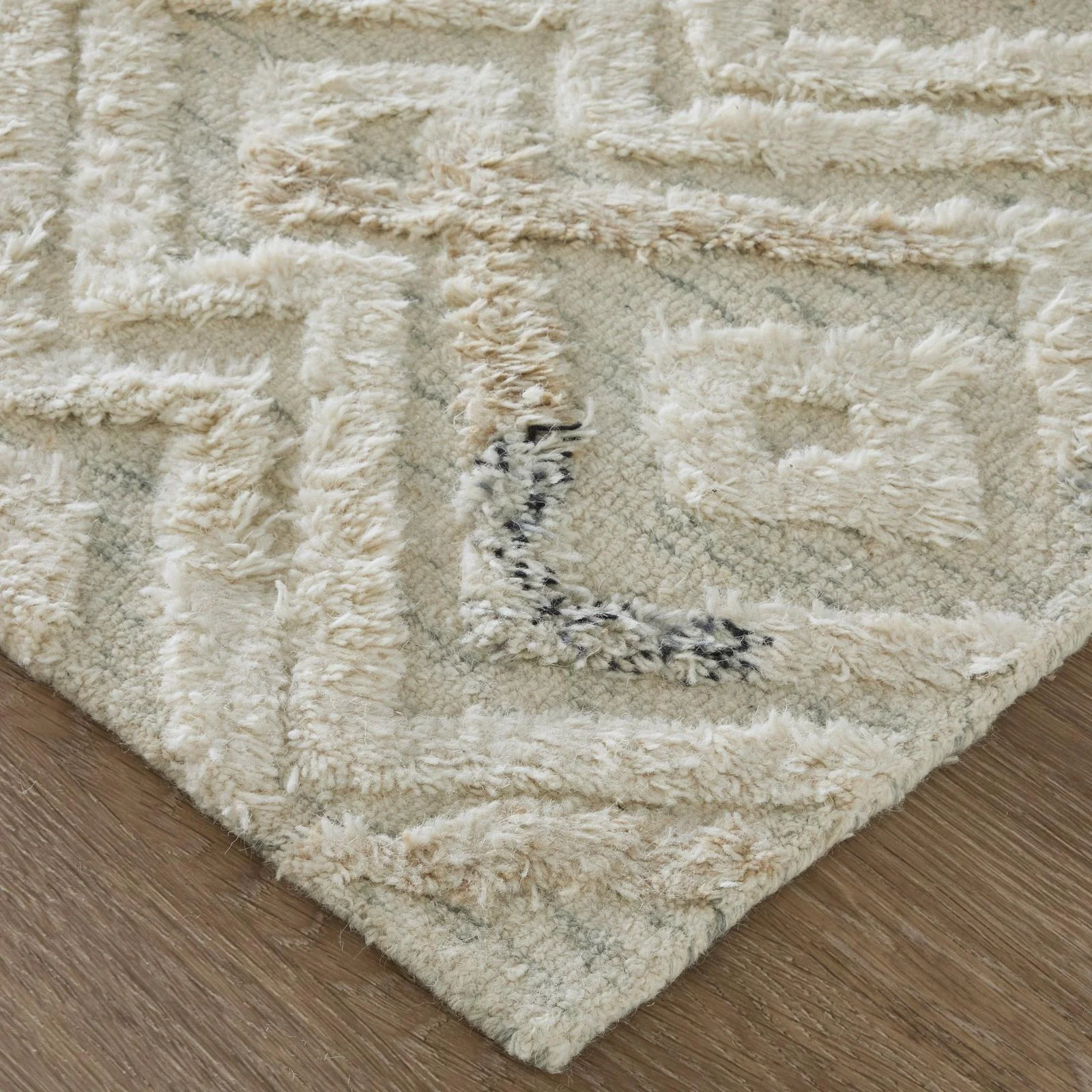 Feizy Anica 8004F Transitional Moroccan Rug in Ivory/Gray/Black - Image 5