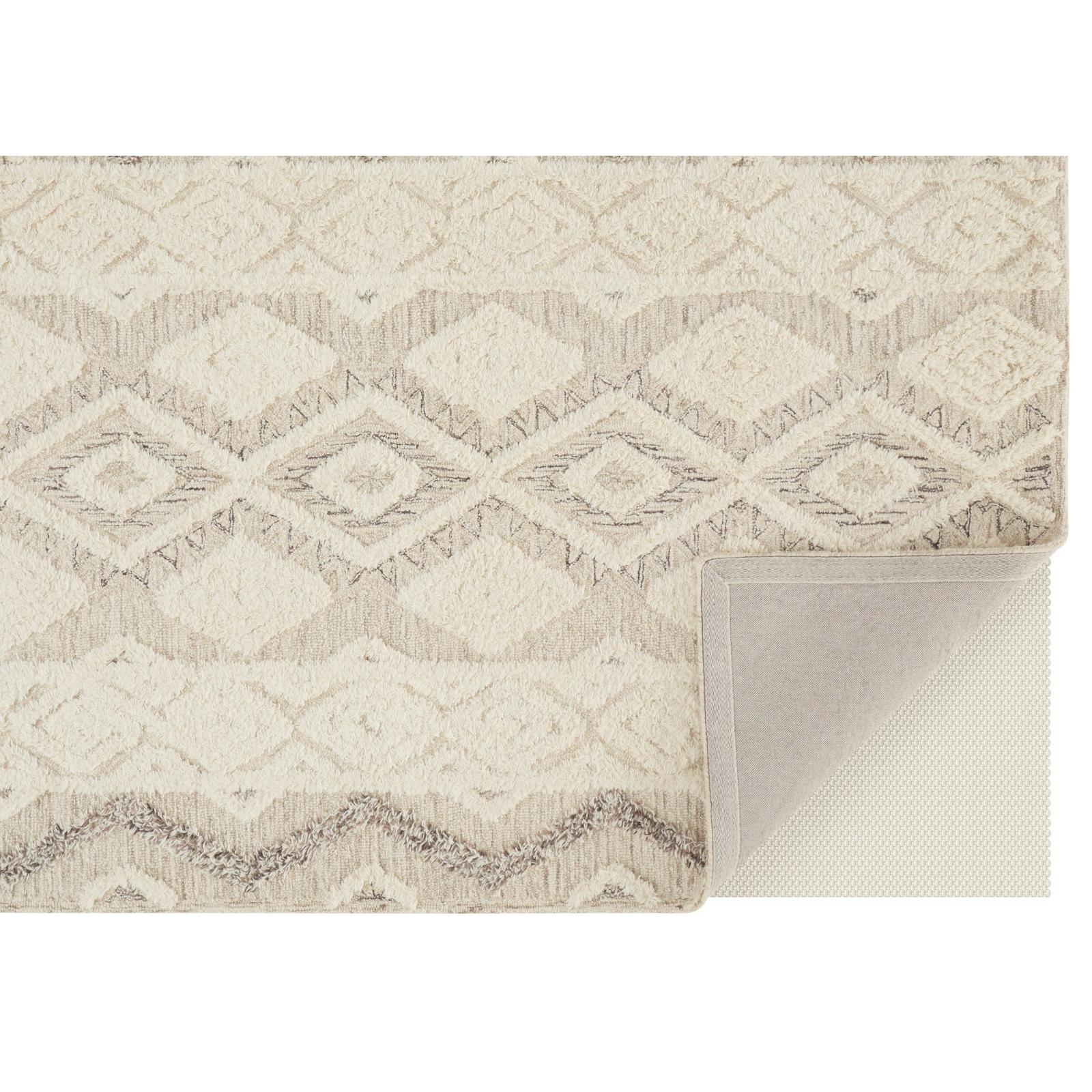 Feizy Anica 8006F Transitional Geometric Rug in Ivory/Taupe/Gray - Image 6